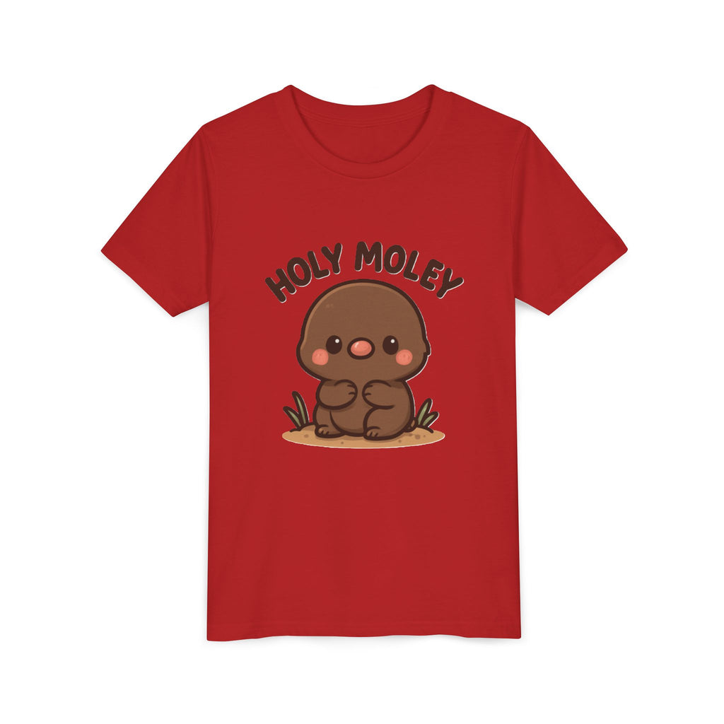 Holy Moley Kids Tee — Cute Cartoon Mole Youth Short Sleeve Shirt