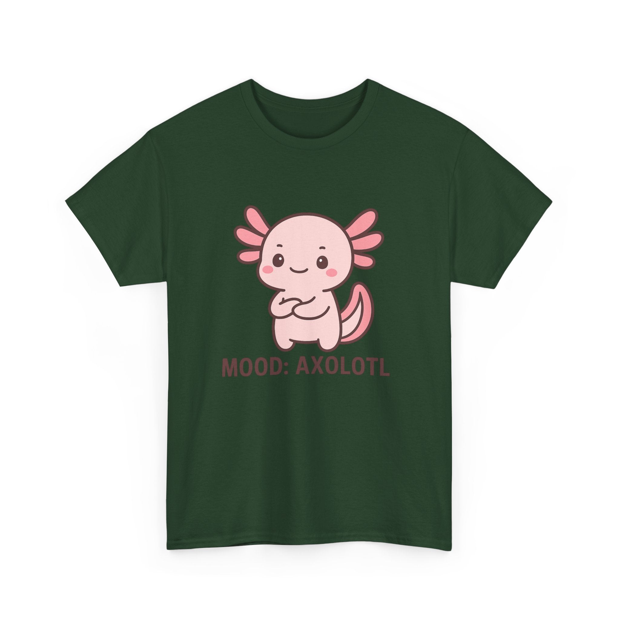 Axolotl Mood Tee — Cute Pink Axolotl Salamander Graphic T-Shirt - Adult