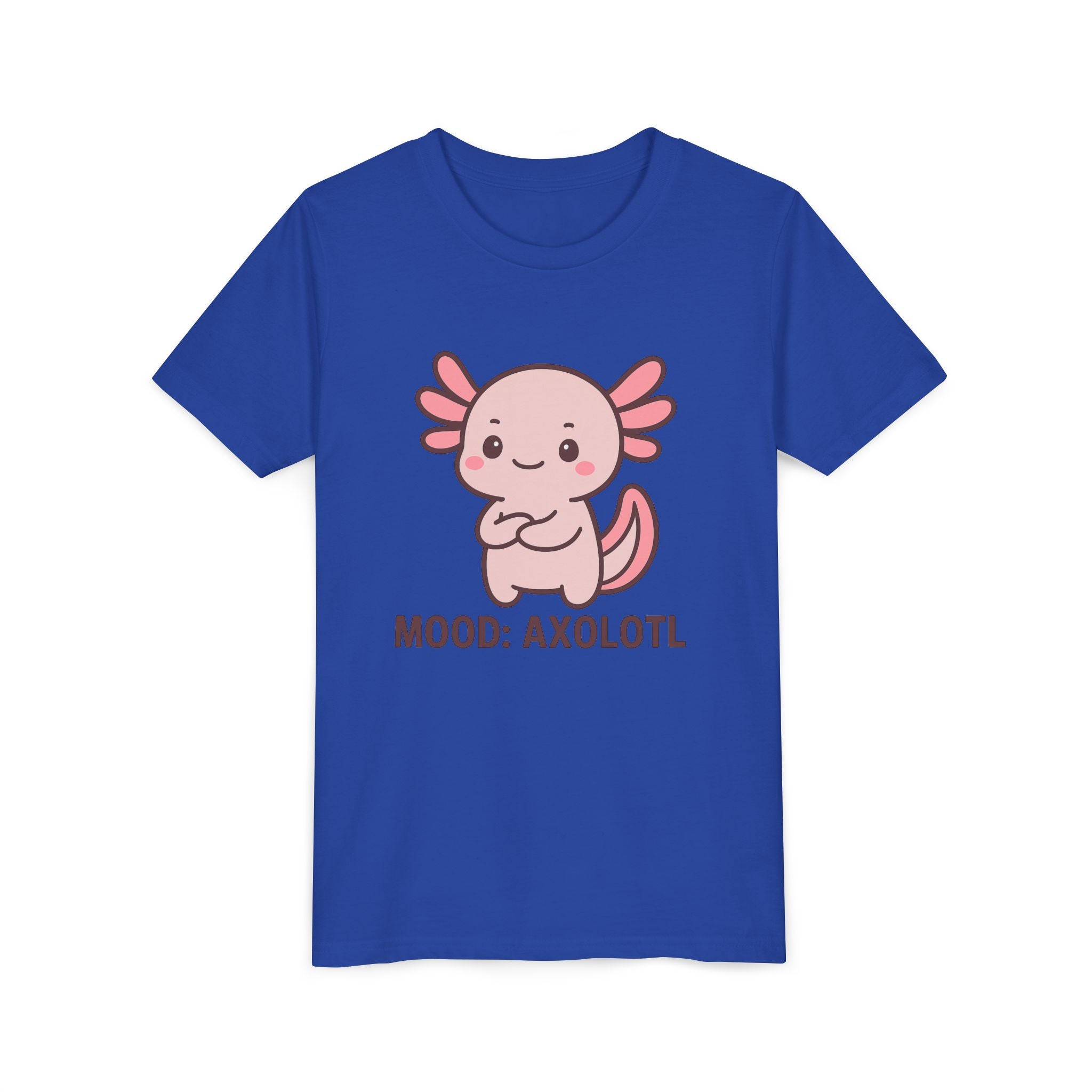 Youth Tee - "Mood: Axolotl" Cute Pink Axolotl Kids T-Shirt