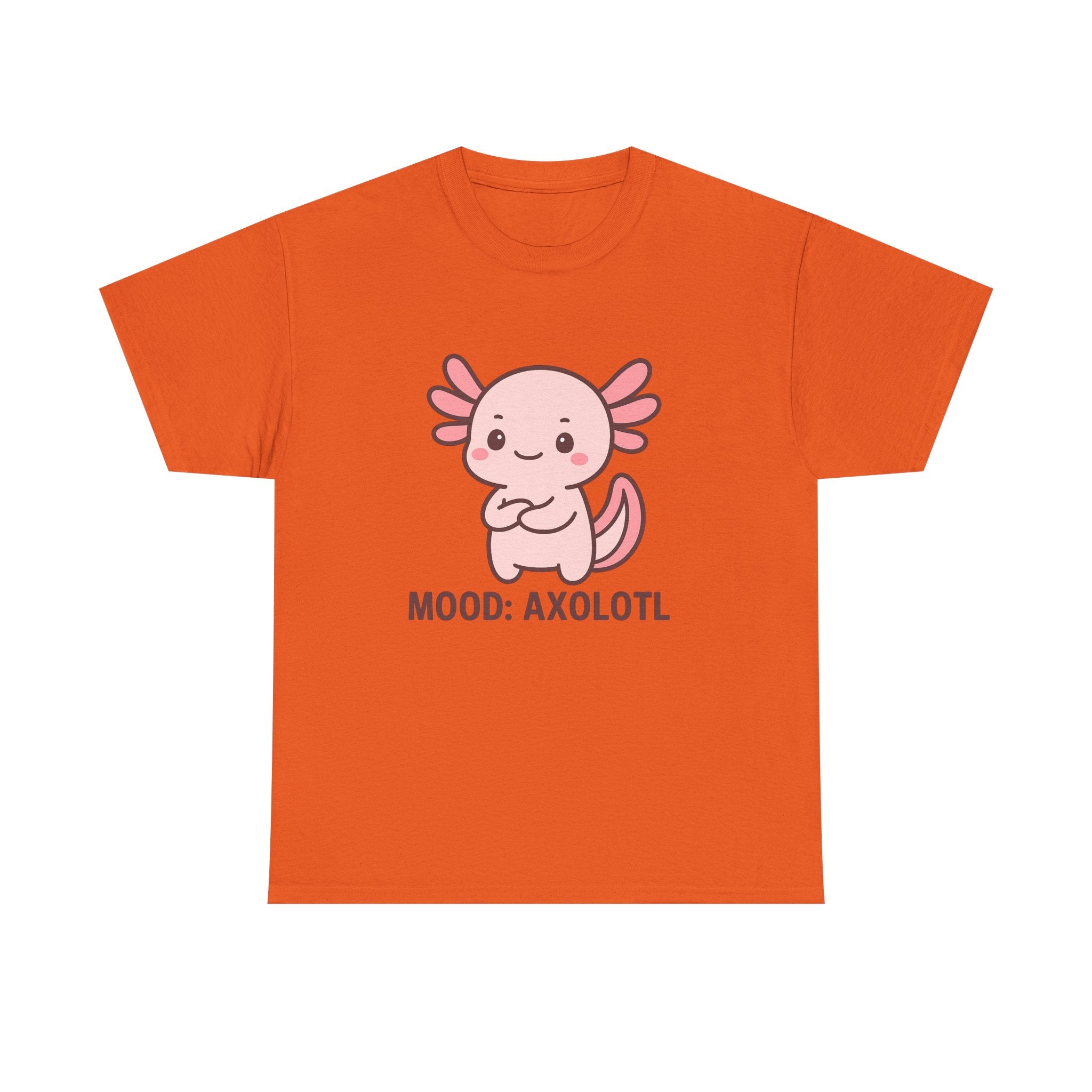 Axolotl Mood Tee — Cute Pink Axolotl Salamander Graphic T-Shirt - Adult