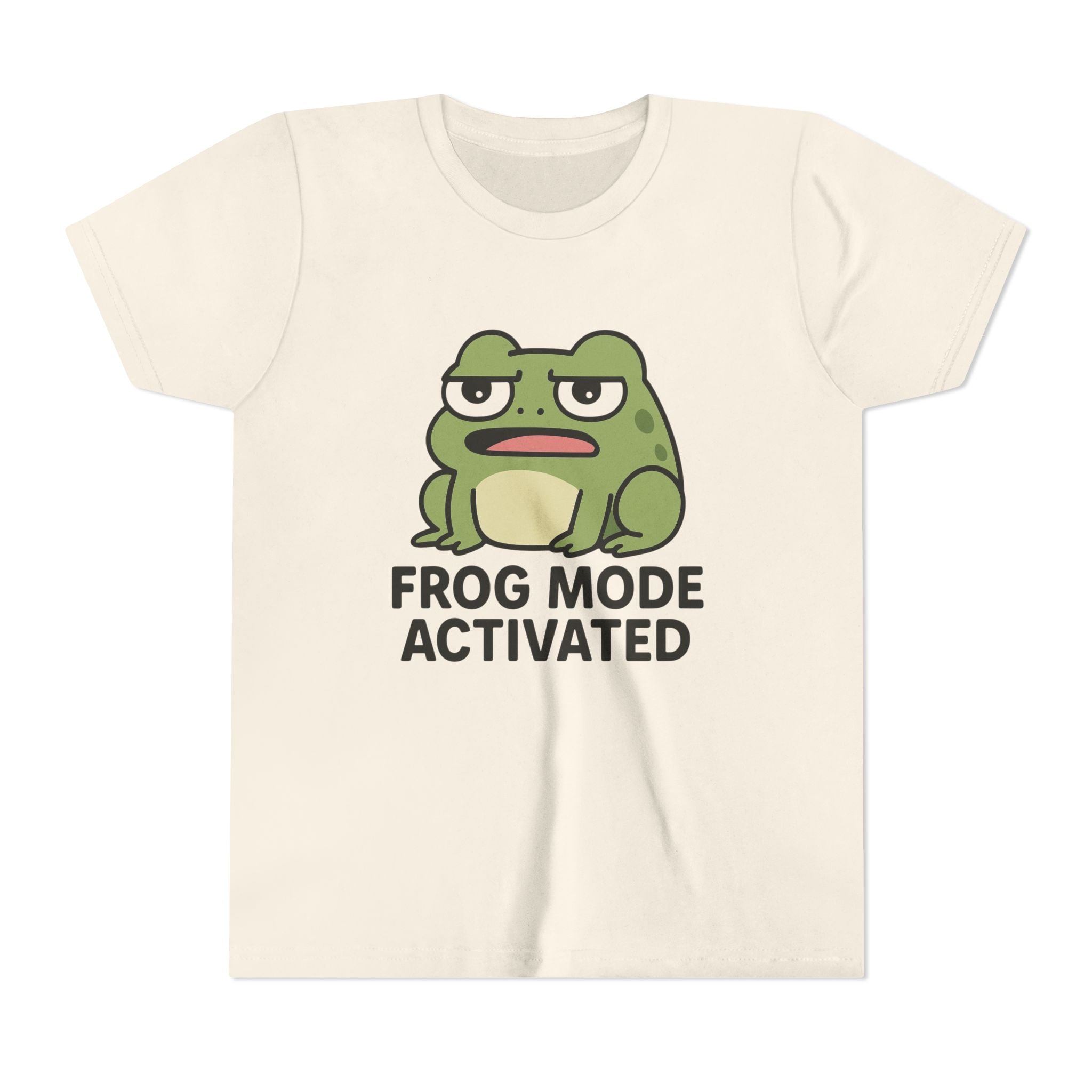 Youth Tee — 'Frog Mode Activated' Cute Frog Graphic Shirt