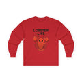 Lobster Life Long Sleeve Tee — Cute Red Lobster Graphic Shirt - Adult