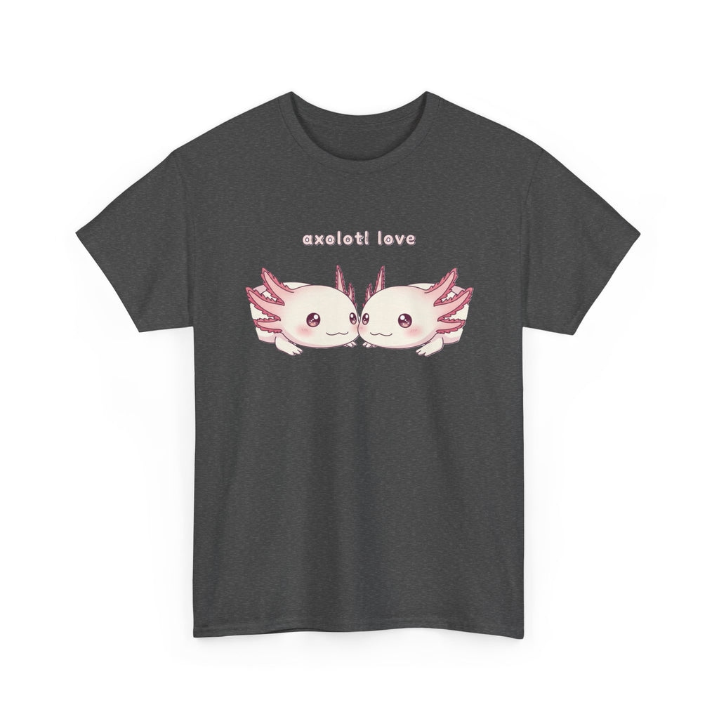 Axolotl Love T-Shirt — Cute Kissing Axolotls Graphic Tee - Adult