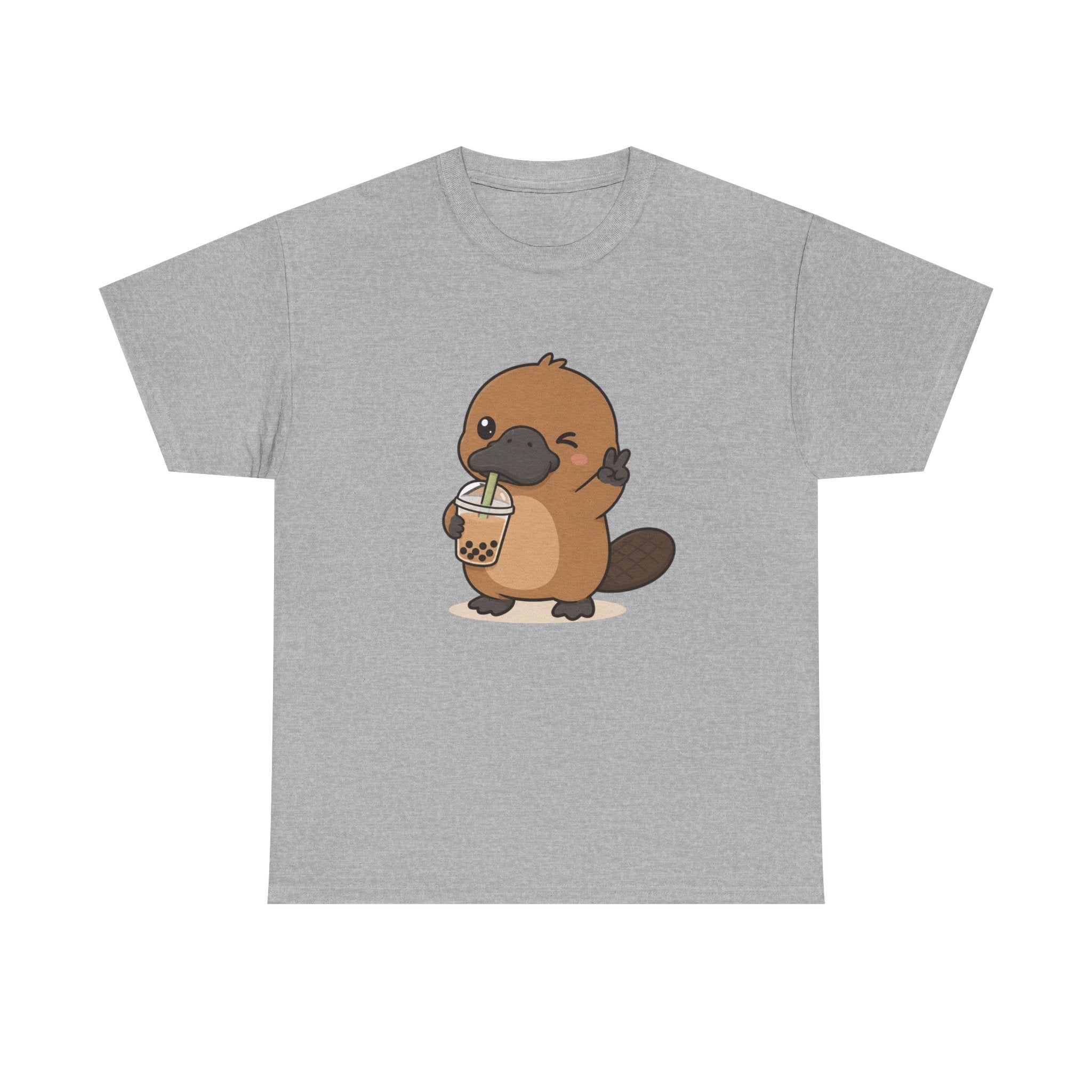 Cute Platypus Bubble Tea T‑Shirt - Adult