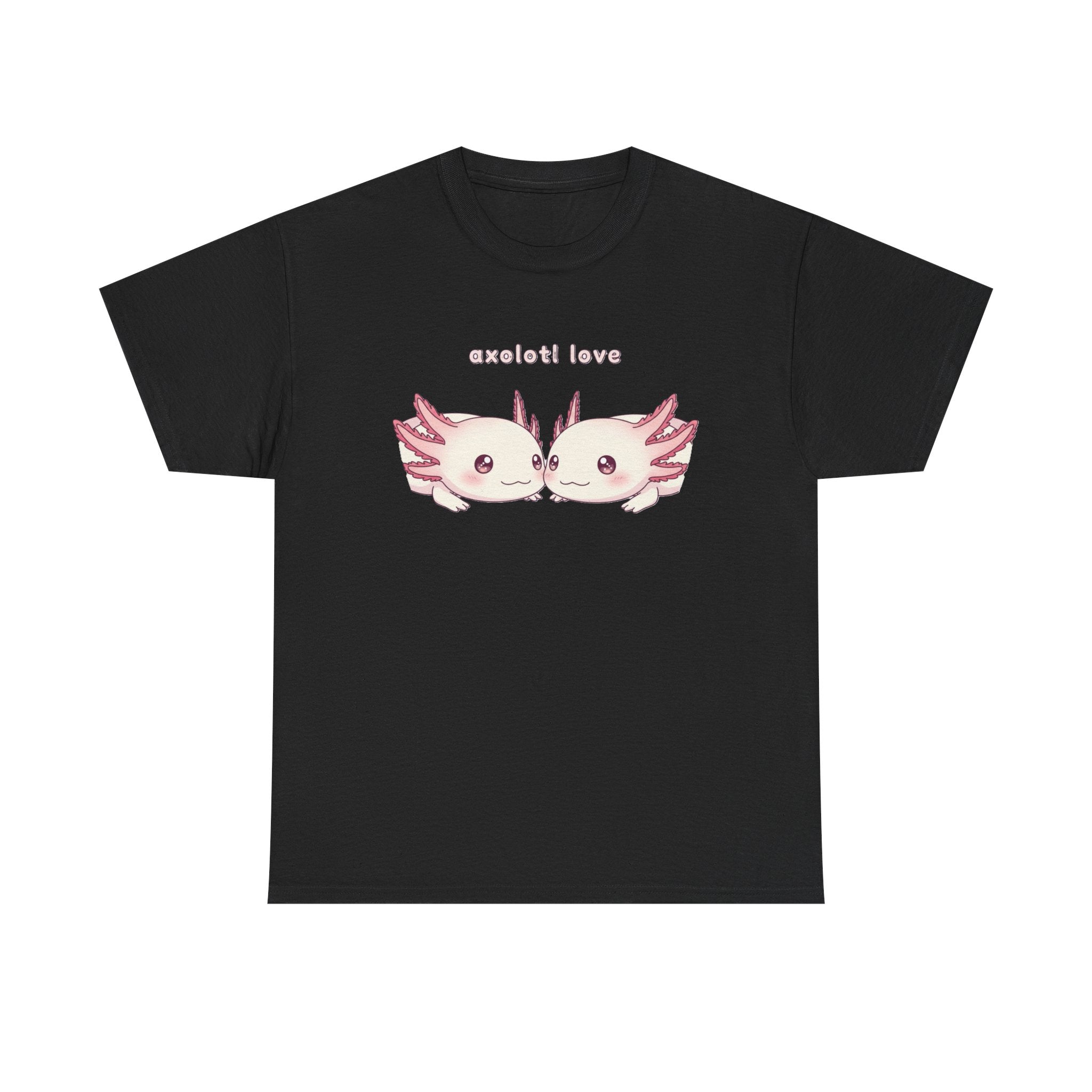 Axolotl Love T-Shirt — Cute Kissing Axolotls Graphic Tee - Adult