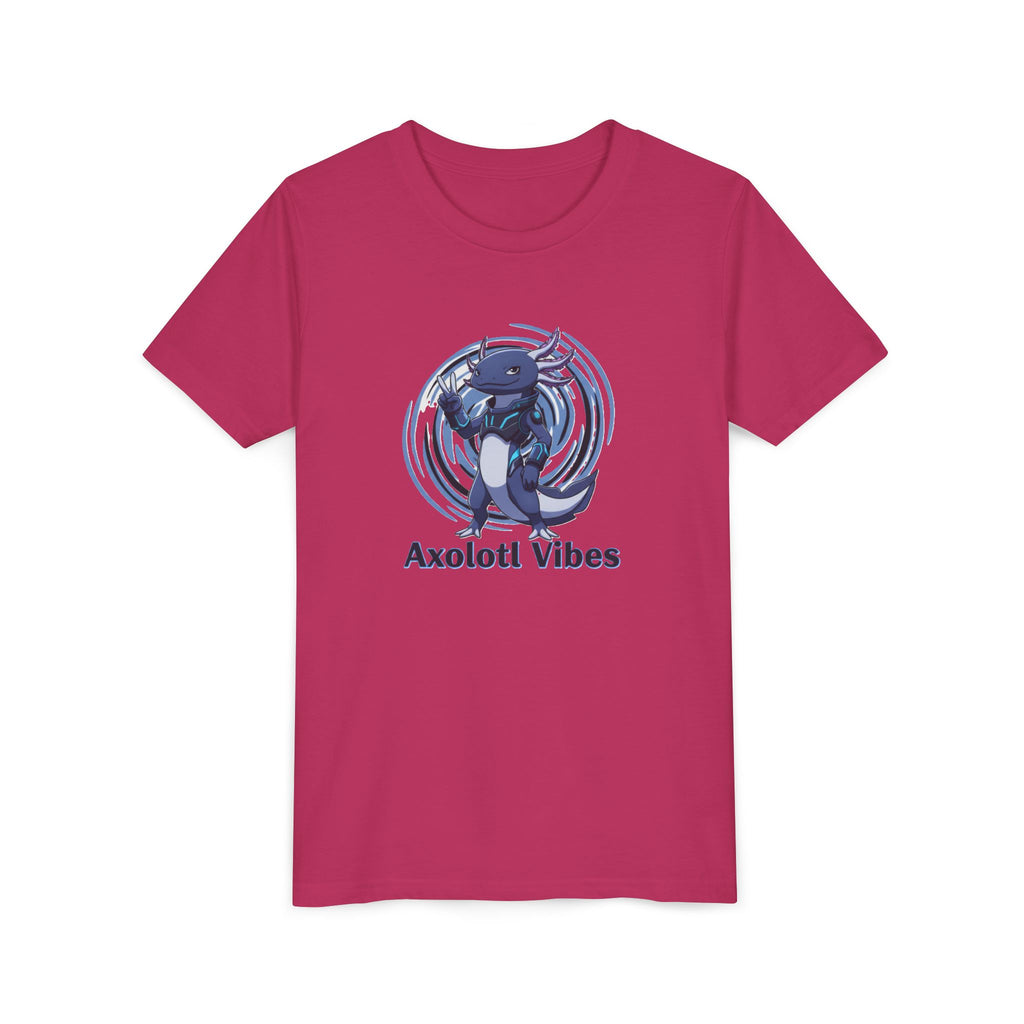 Youth Tee - 'Axolotl Vibes' Cute Axolotl Salamander Graphic Shirt - Kids