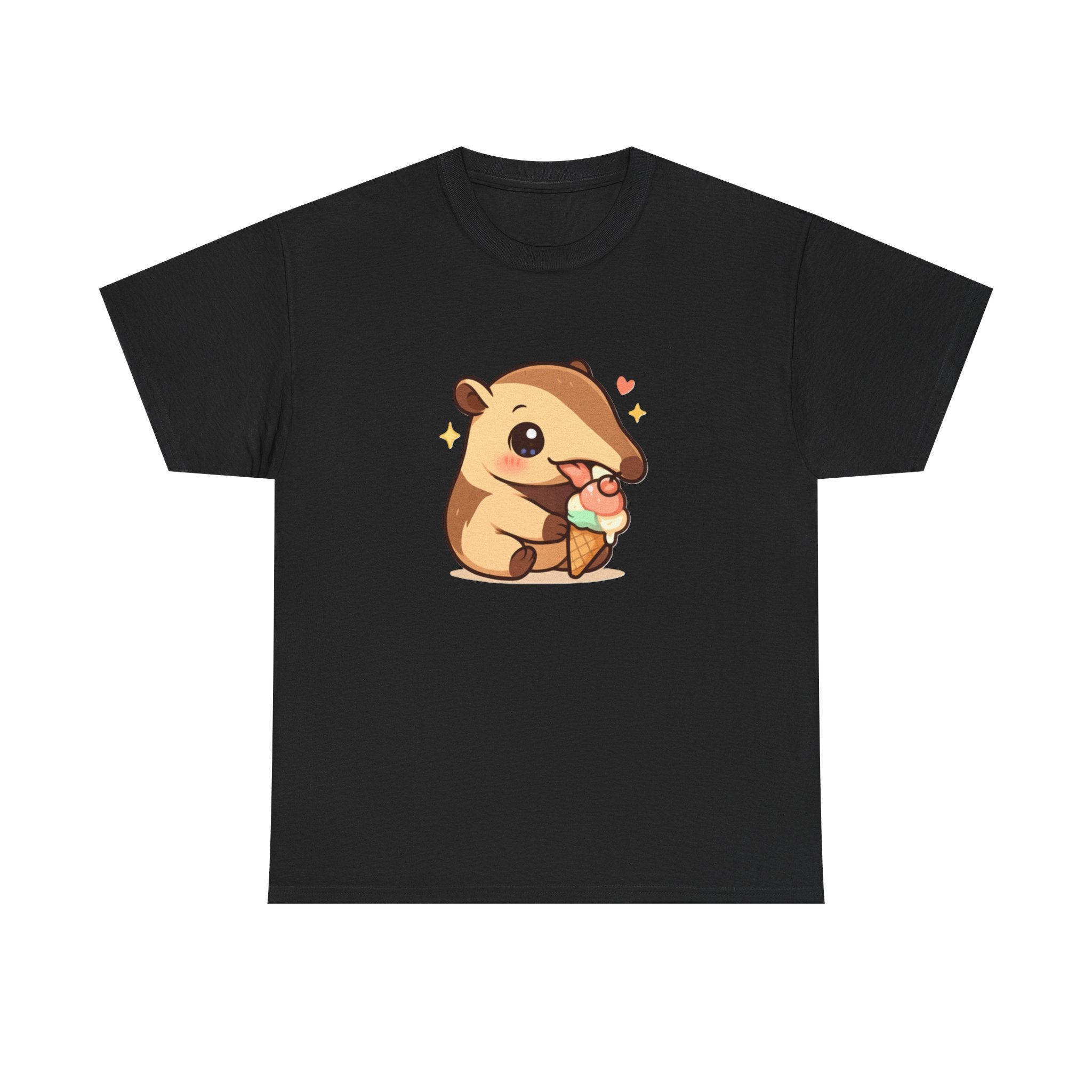 Cute Anteater Eating Ice Cream T-Shirt — Kawaii Animal Tee - Adult