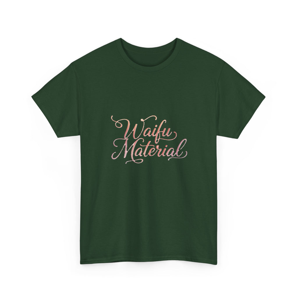 Waifu Material T-Shirt — Cute Pastel Script Anime Fan Tee - Adult