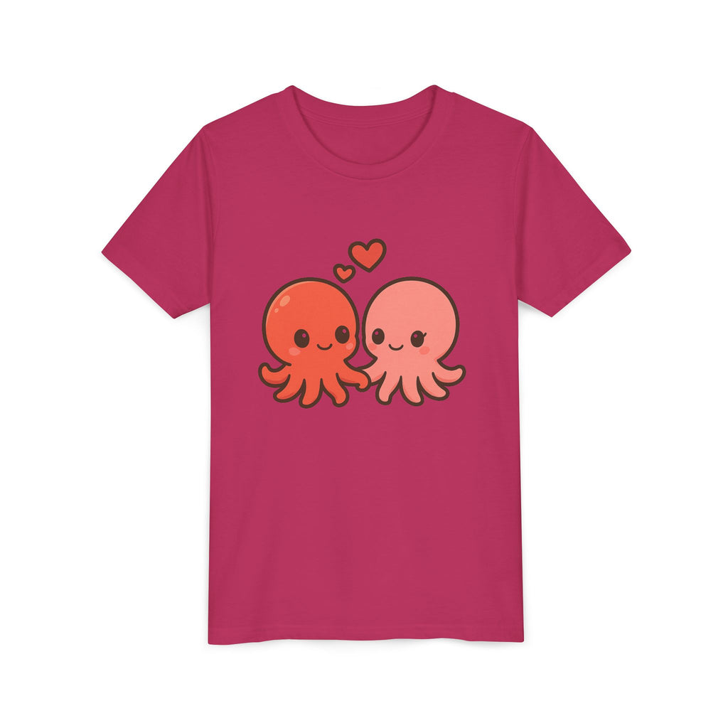 Cute Octopus Kids Tee – Kawaii Loving Octopus Graphic Youth T-Shirt