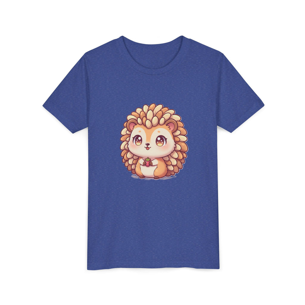 Cute Hedgehog Youth Tee — Adorable Cartoon Woodland Animal Kids Shirt