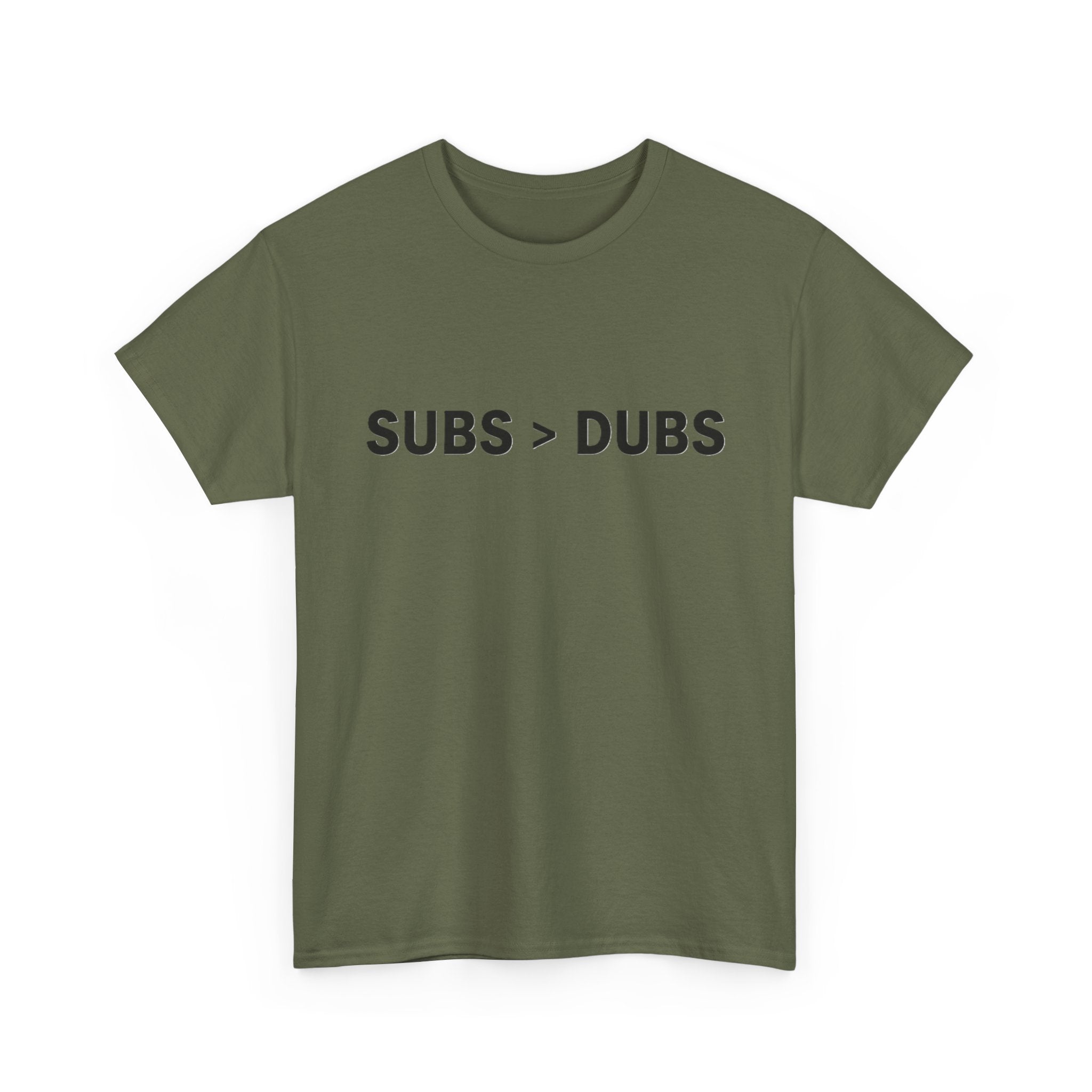 Subs > Dubs Tee — Minimalist Gamer Humor T‑Shirt - Adult