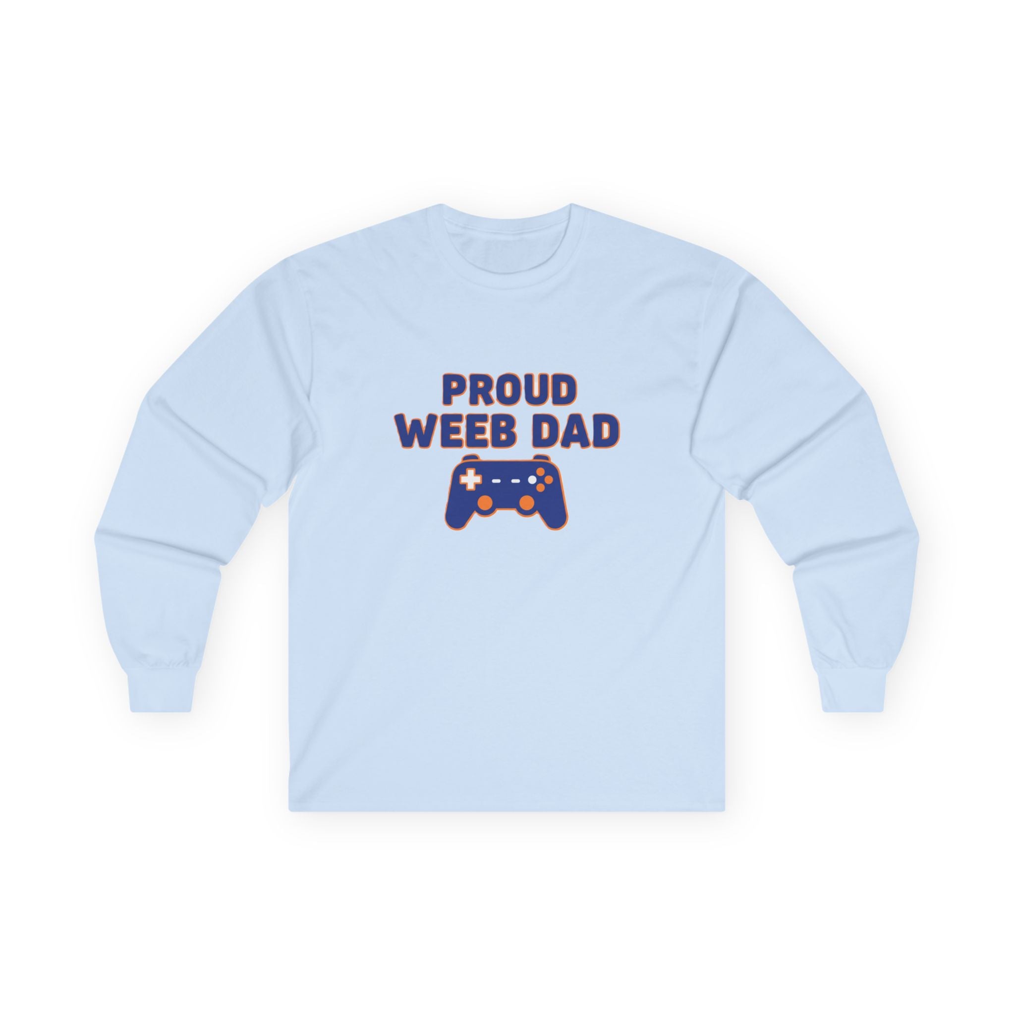 Proud Weeb Dad Long Sleeve Tee — Gamer Controller Graphic - Adult