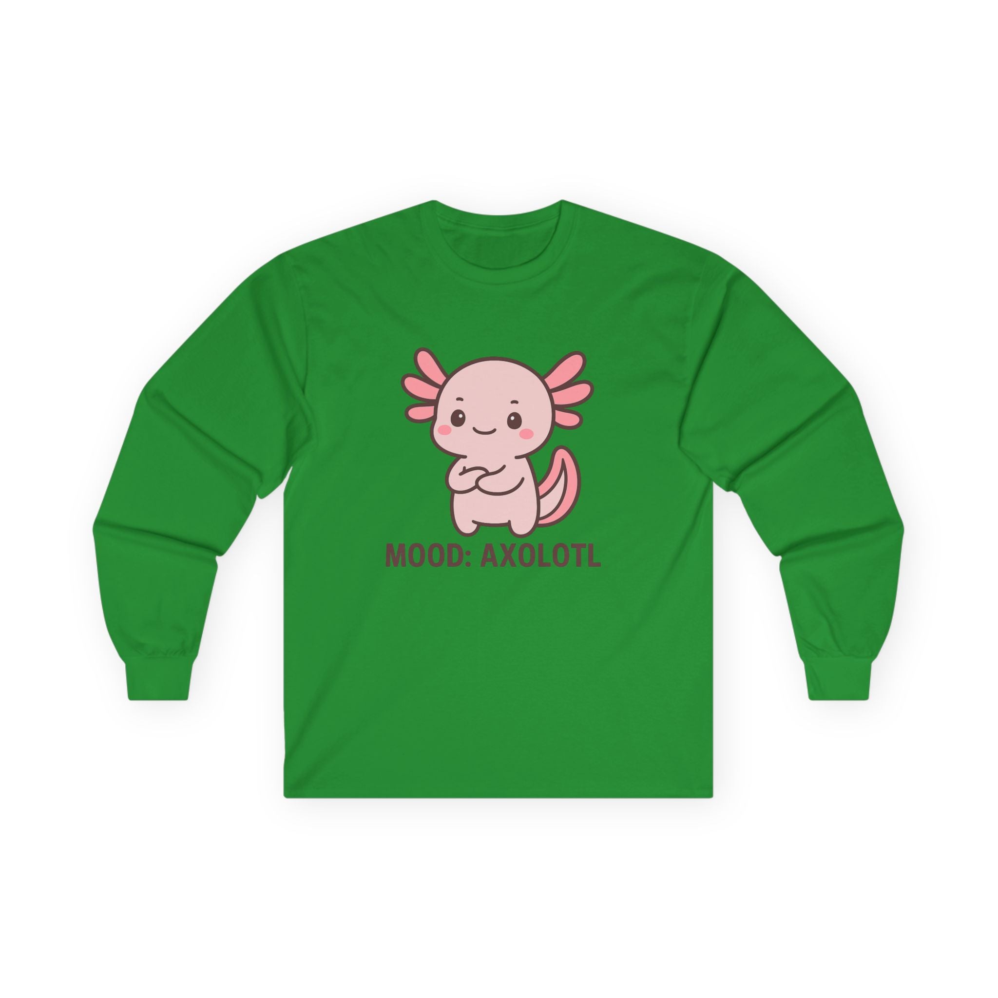 Mood: Axolotl Long Sleeve Tee — Cute Kawaii Axolotl Salamander Shirt - Adult