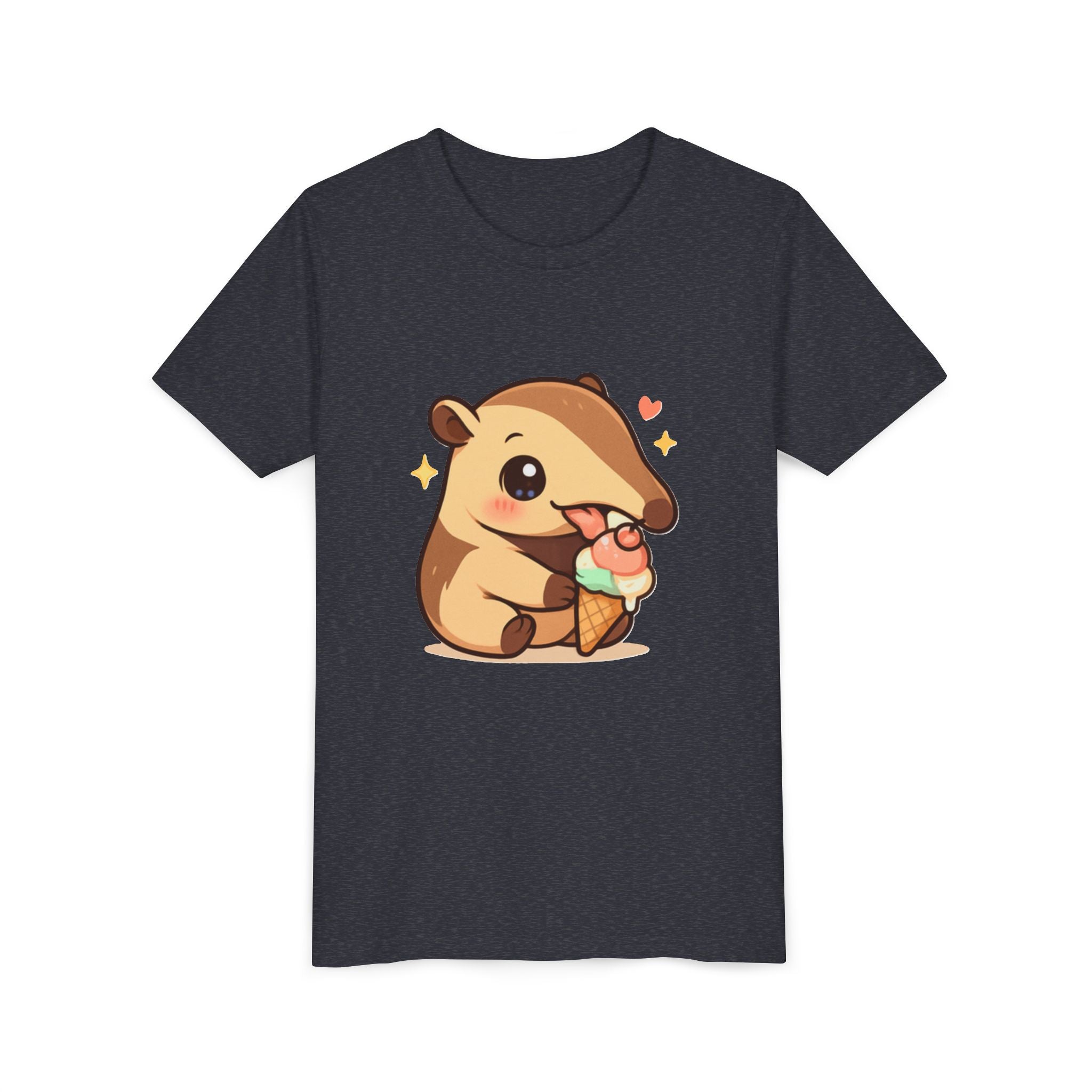 Cute Anteater Kids Tee – Kawaii Anteater Eating Ice Cream T-Shirt for Toddlers & Children