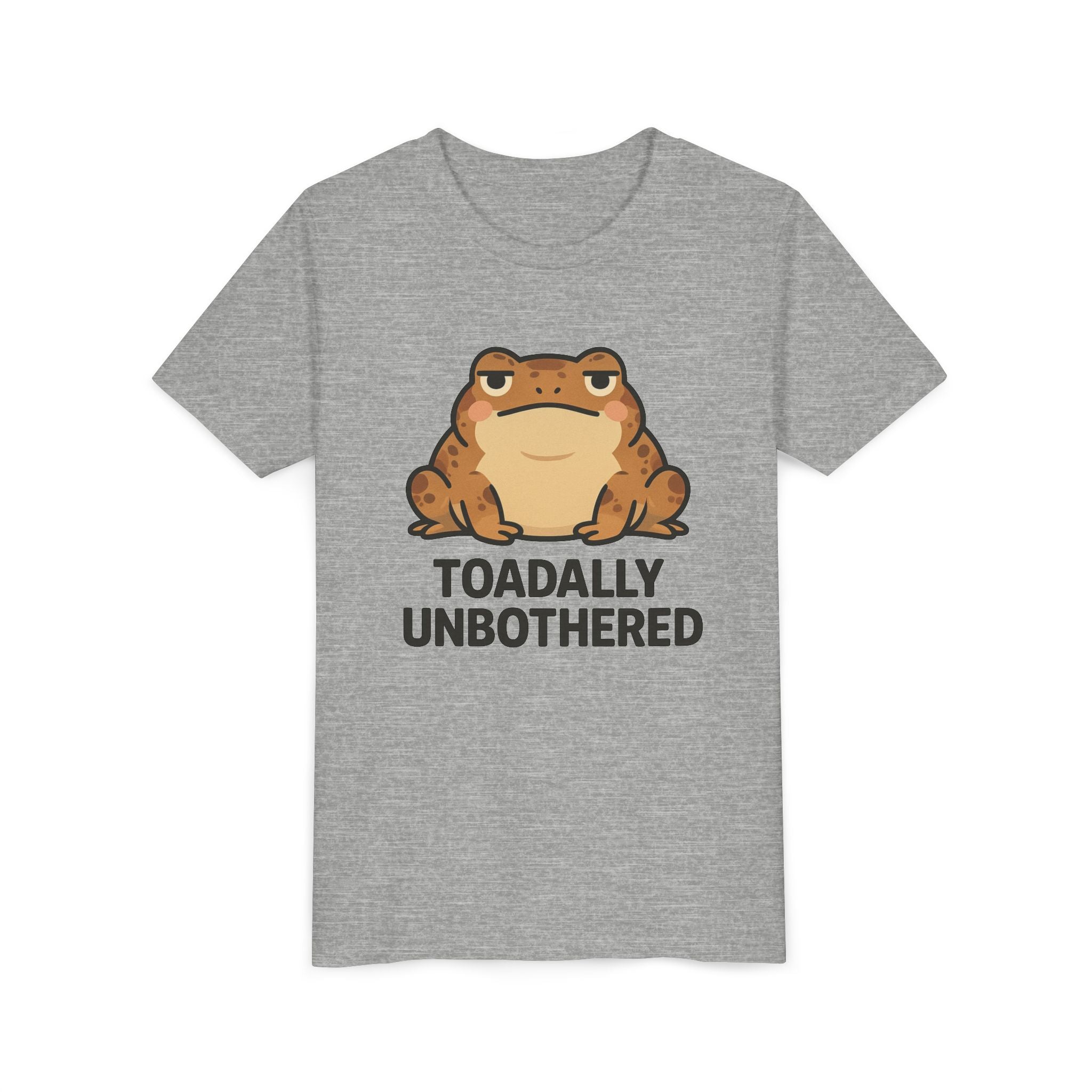 Youth Tee — 'Toadally Unbothered' Cute Frog Graphic Shirt for Kids