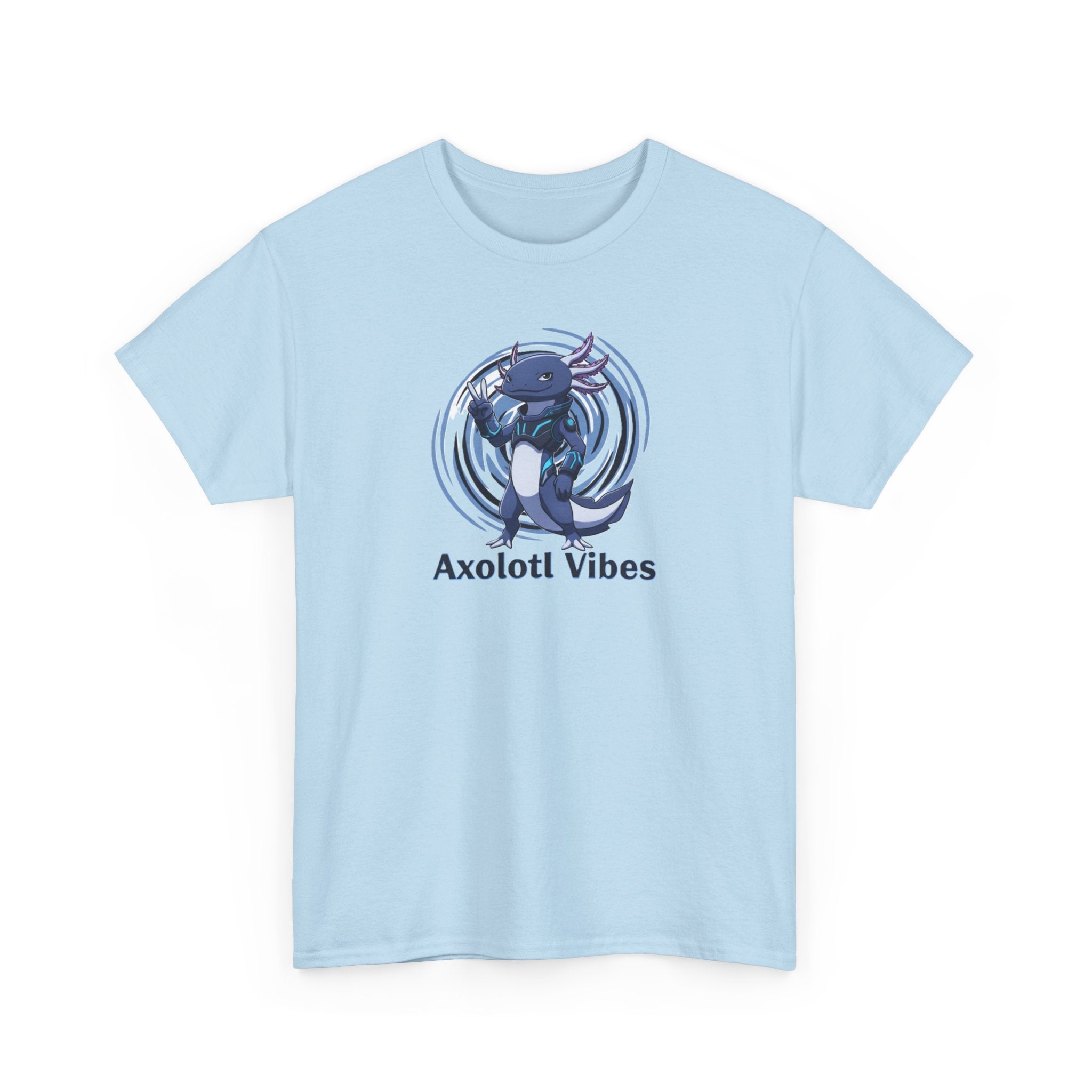 Axolotl Vibes T-Shirt — Cool Blue Axolotl Graphic Tee - Adult