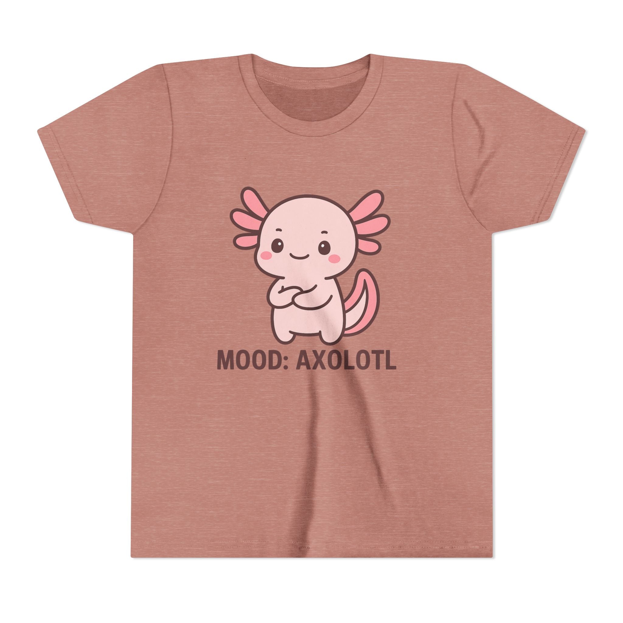 Youth Tee - "Mood: Axolotl" Cute Pink Axolotl Kids T-Shirt