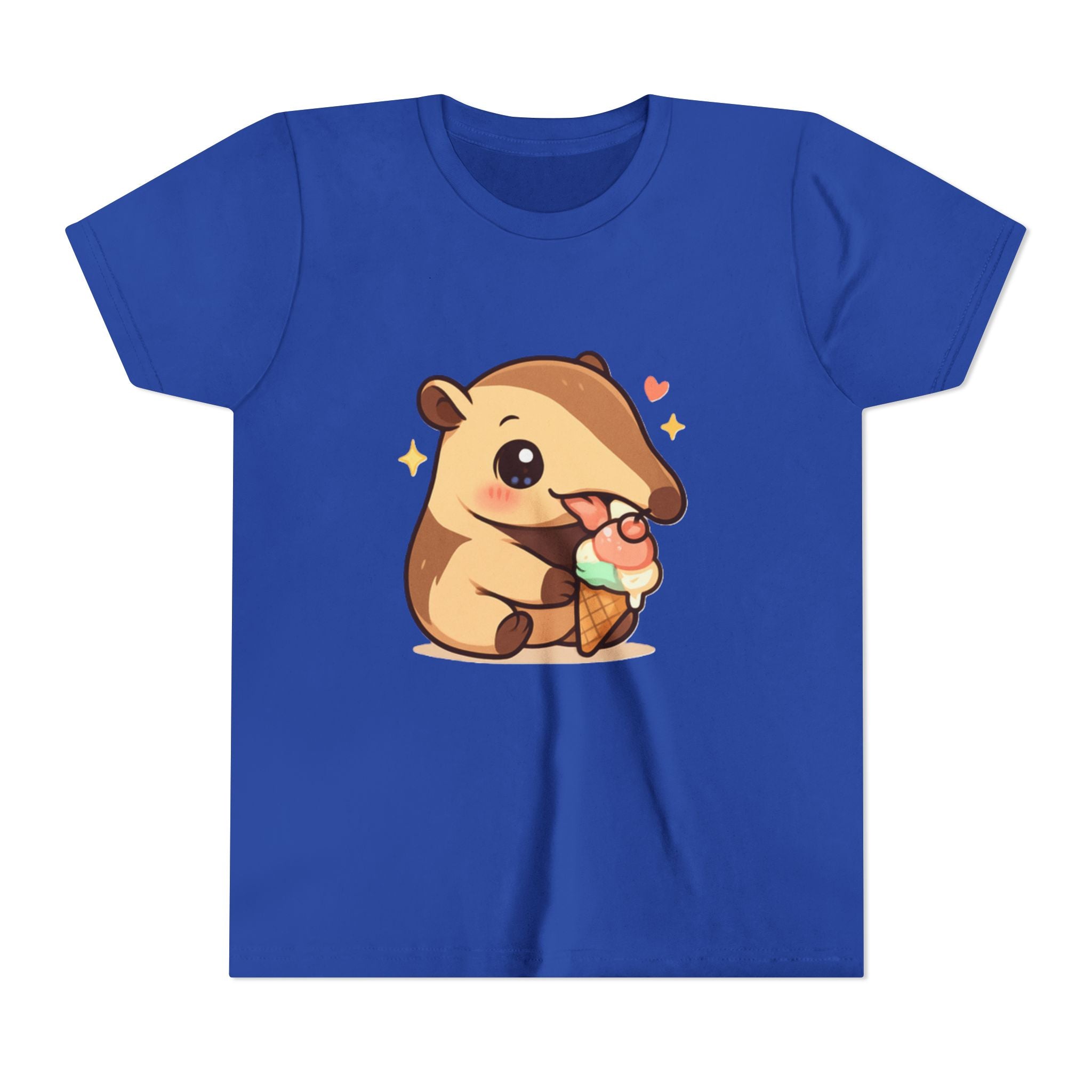 Cute Anteater Kids Tee – Kawaii Anteater Eating Ice Cream T-Shirt for Toddlers & Children