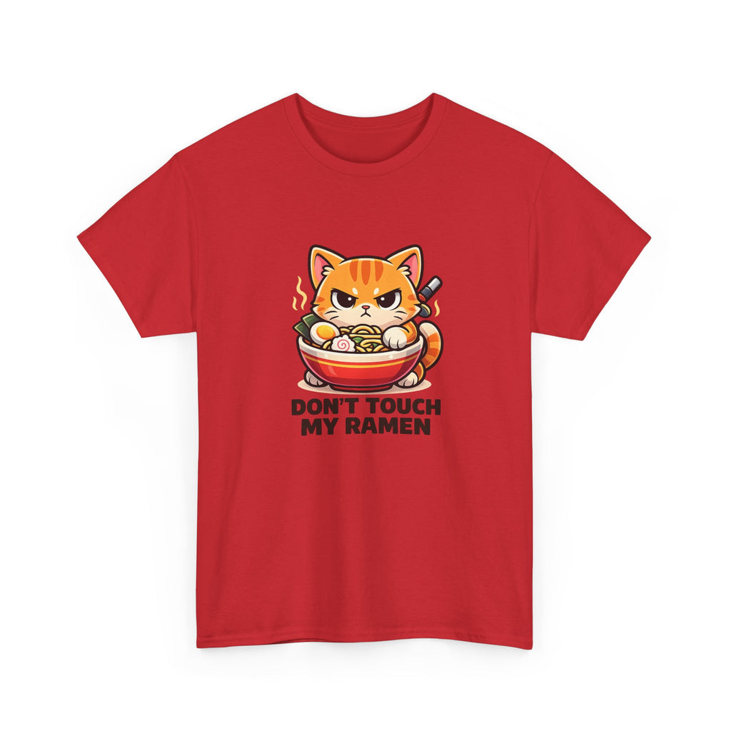 Don't Touch My Ramen T-Shirt — Cute Cat in Ramen Bowl Graphic Tee - Adult