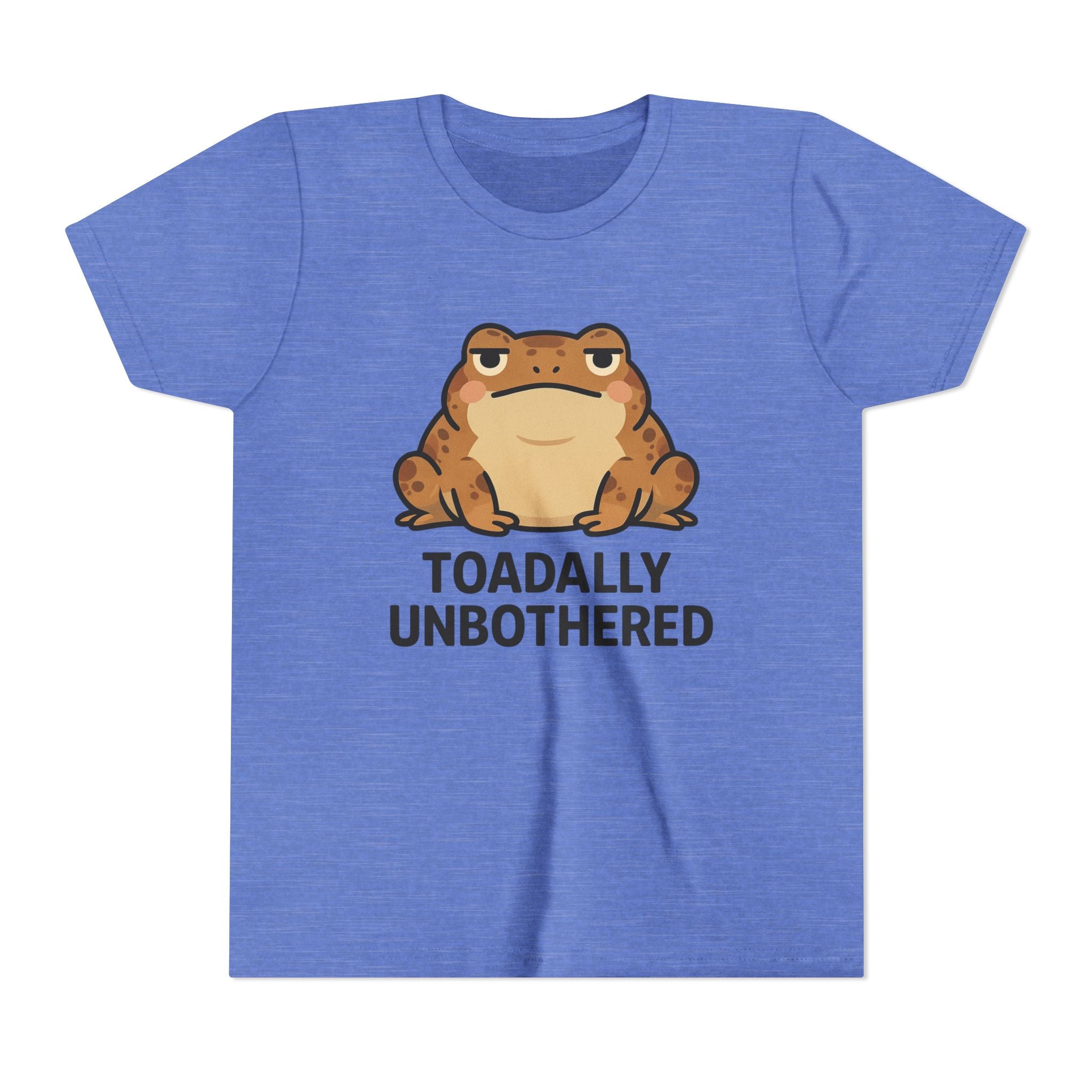 Youth Tee — 'Toadally Unbothered' Cute Frog Graphic Shirt for Kids