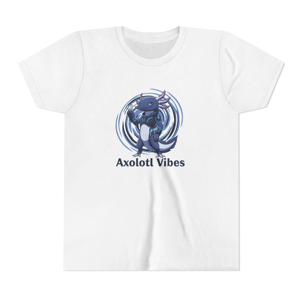 Youth Tee - 'Axolotl Vibes' Cute Axolotl Salamander Graphic Shirt - Kids