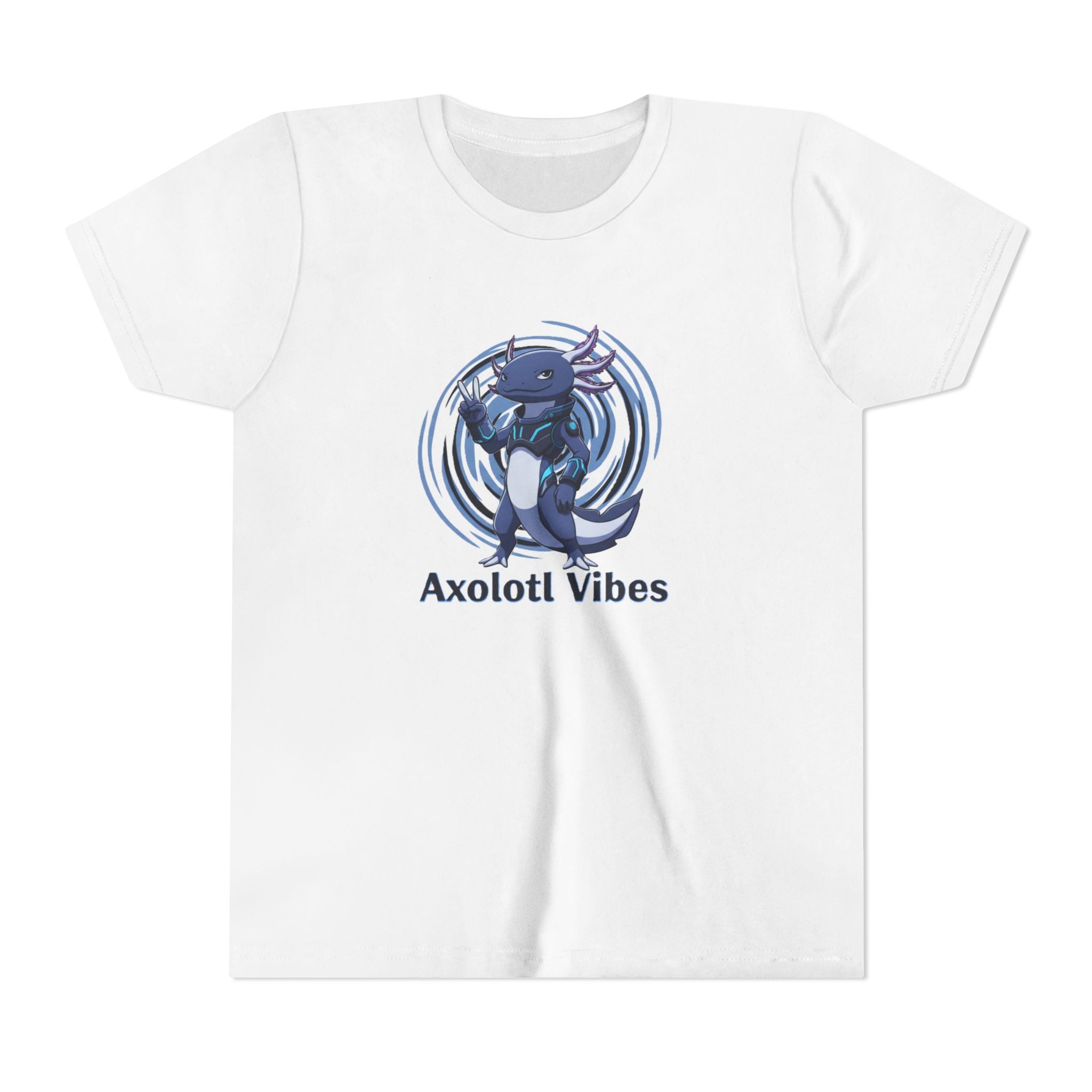 Youth Tee - 'Axolotl Vibes' Cute Axolotl Salamander Graphic Shirt - Kids