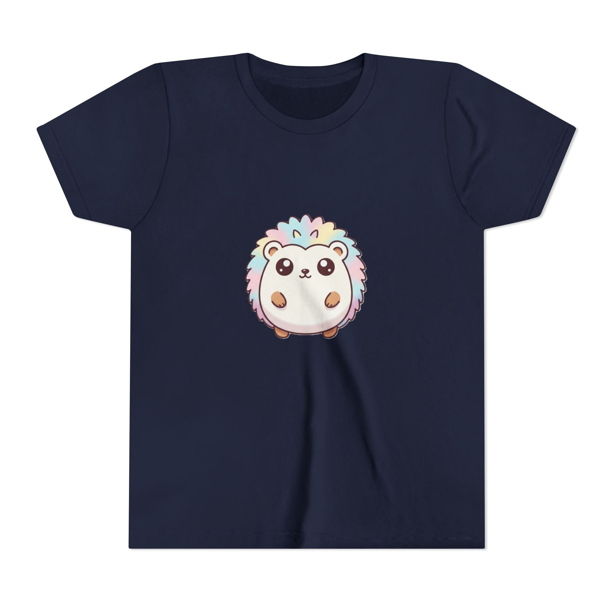 Kids Rainbow Hedgehog T‑Shirt — Cute Pastel Animal Youth Tee