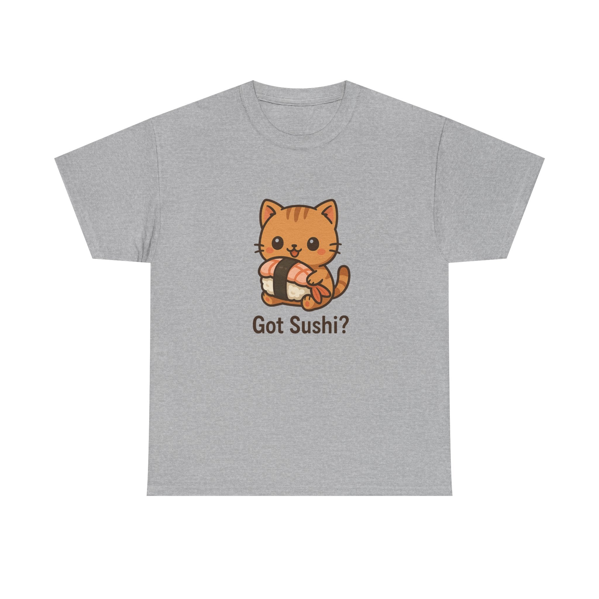 Cat Sushi T-Shirt — Cute "Got Sushi?" Kitty Graphic Tee - Adult