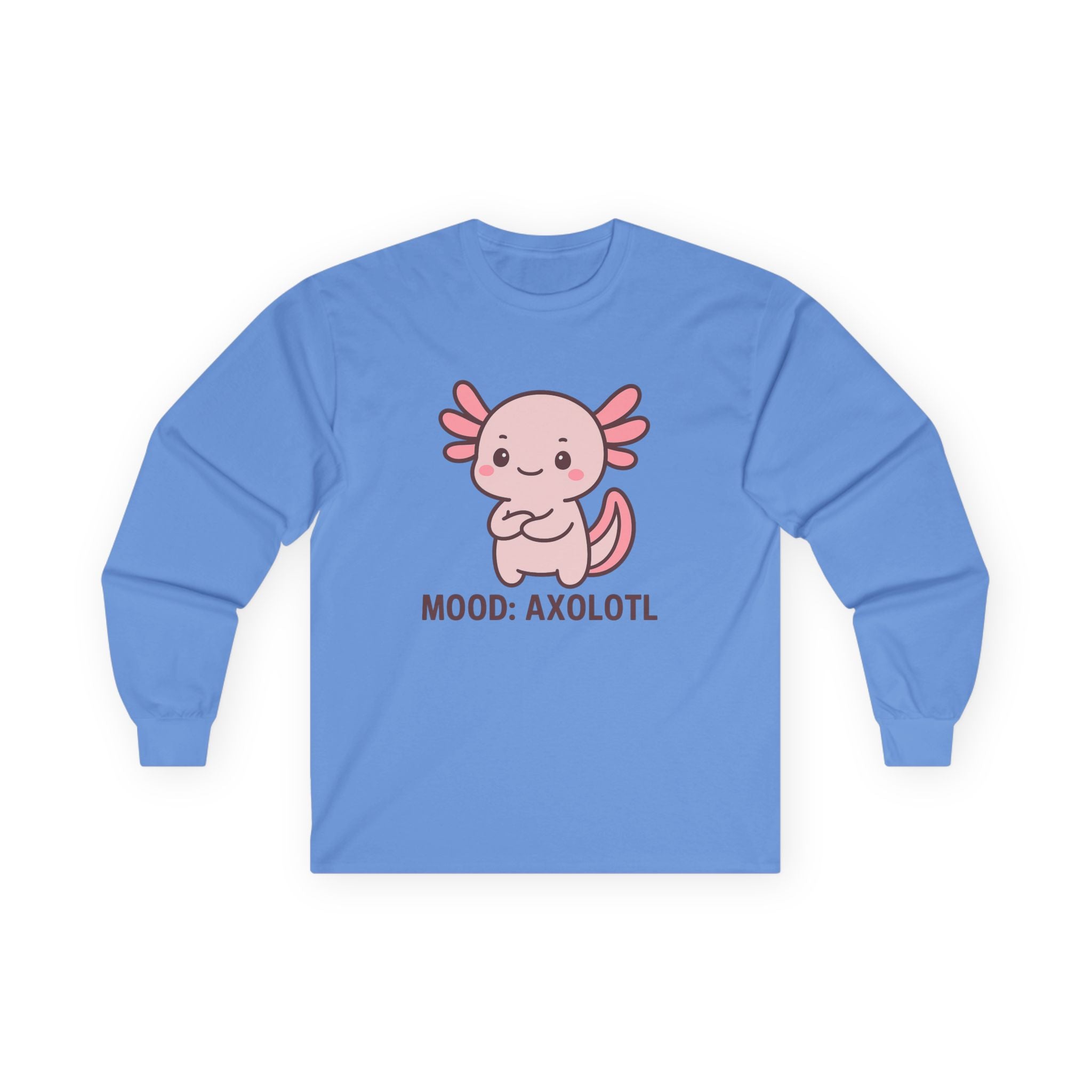 Mood: Axolotl Long Sleeve Tee — Cute Kawaii Axolotl Salamander Shirt - Adult