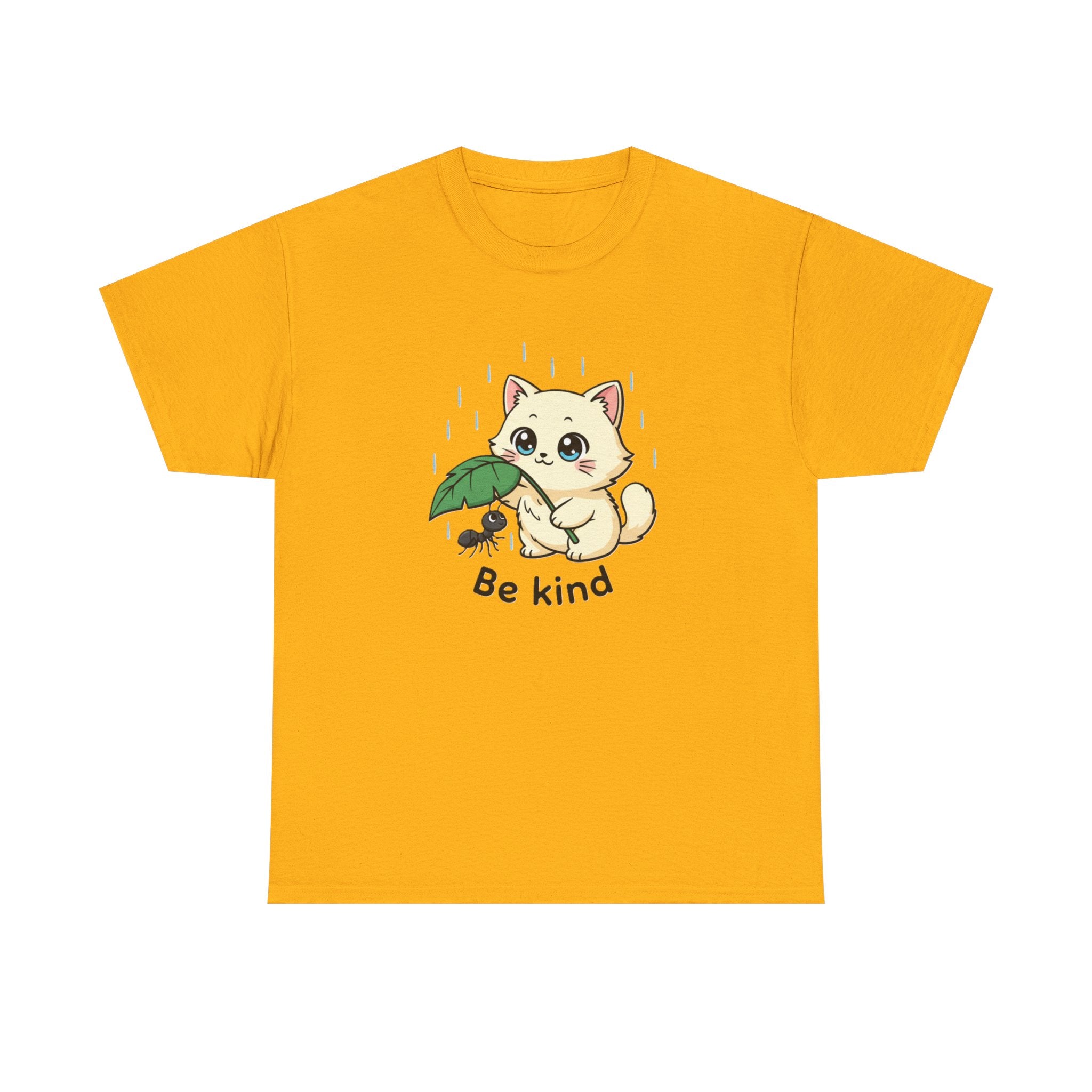 Be Kind Kitten T-Shirt — Cute Cat and Ant Illustration Tee - Adult