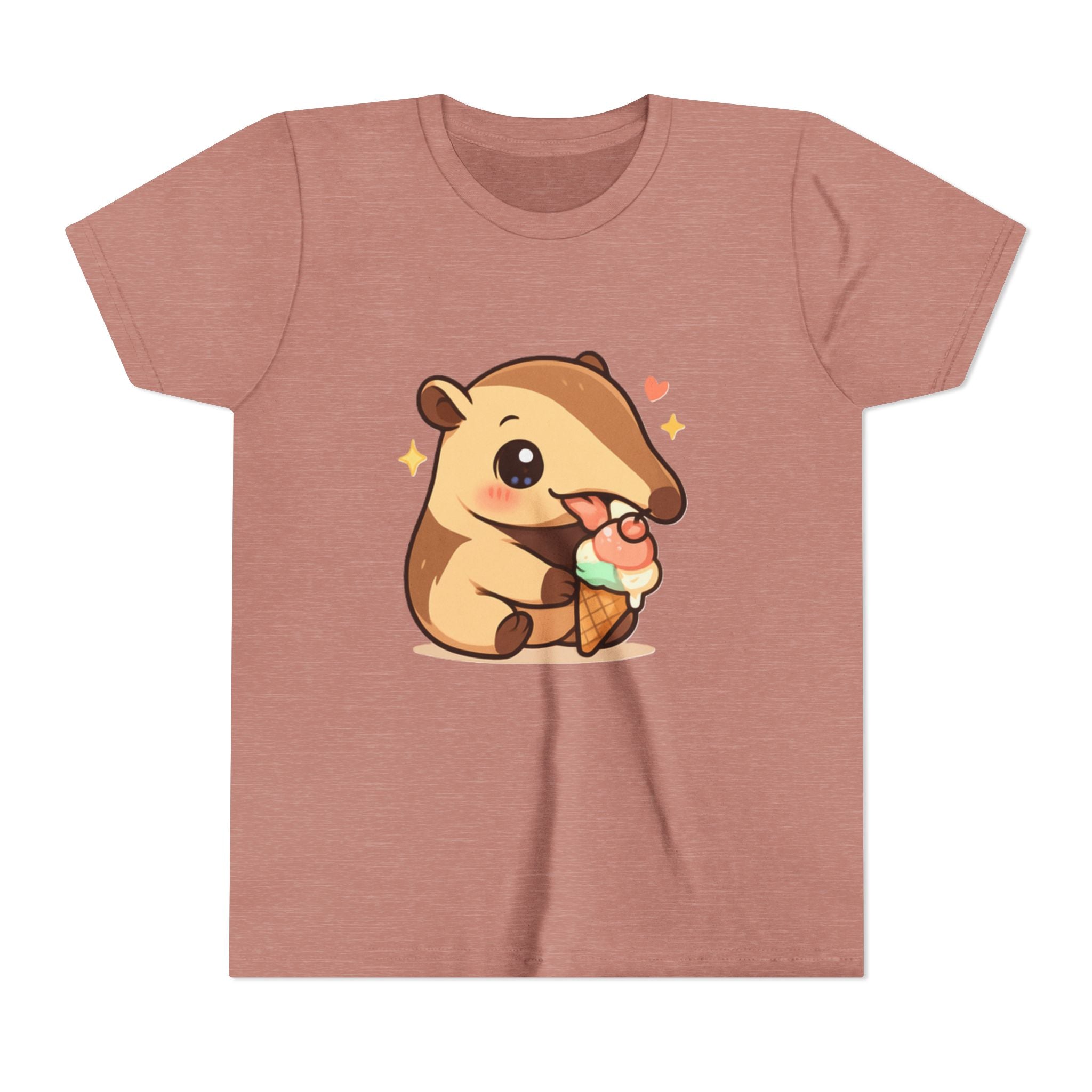Cute Anteater Kids Tee – Kawaii Anteater Eating Ice Cream T-Shirt for Toddlers & Children