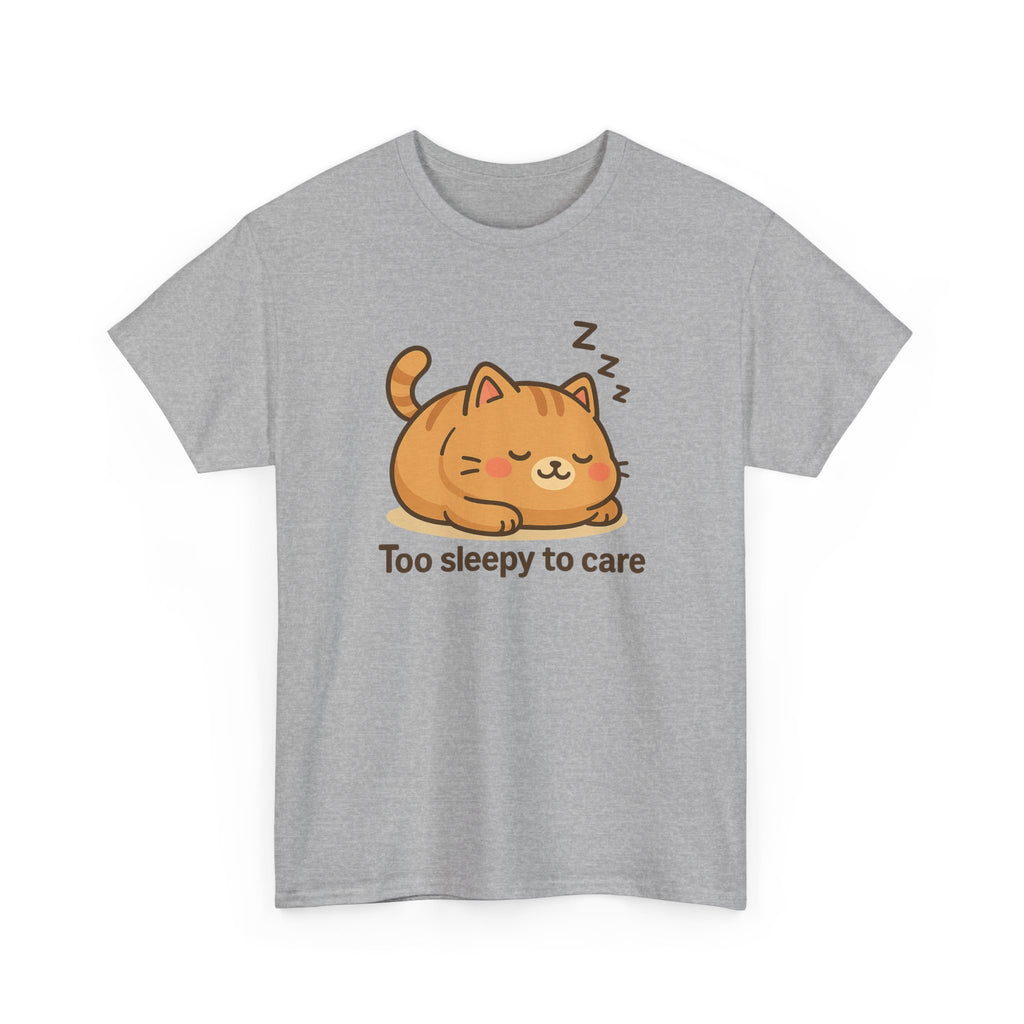 Too Sleepy to Care Cat T-Shirt - Adult