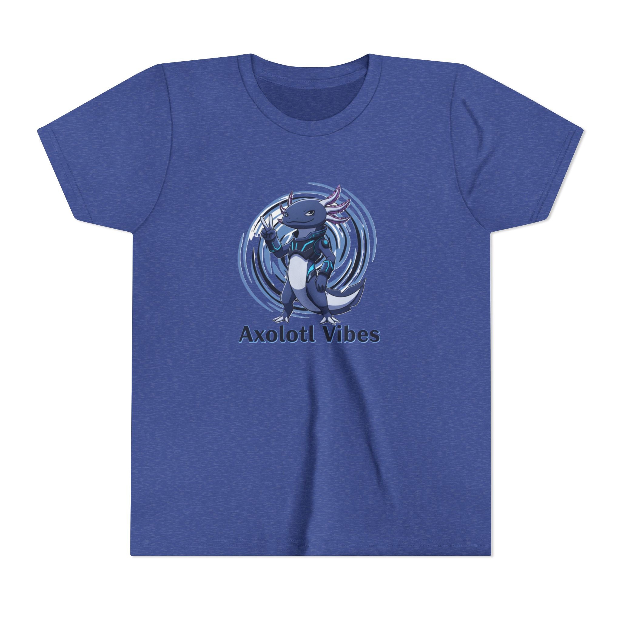 Youth Tee - 'Axolotl Vibes' Cute Axolotl Salamander Graphic Shirt - Kids