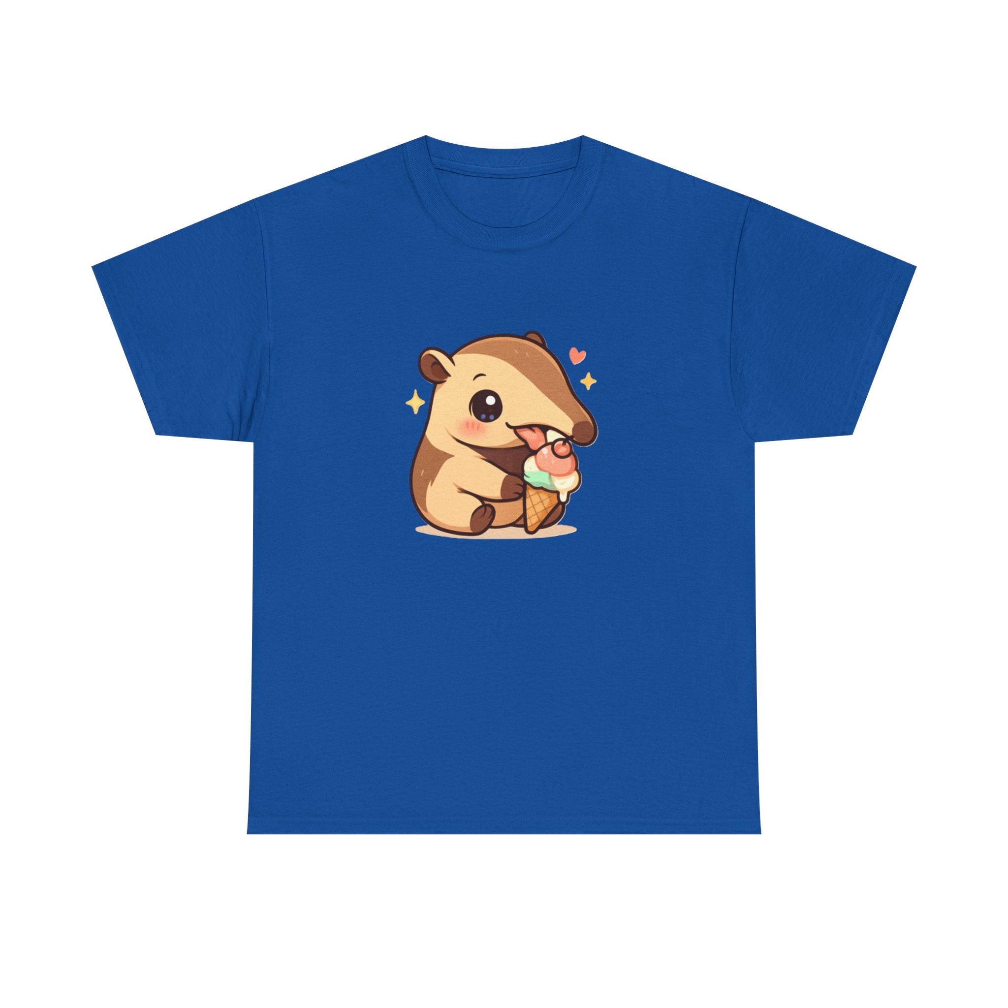 Cute Anteater Eating Ice Cream T-Shirt — Kawaii Animal Tee - Adult