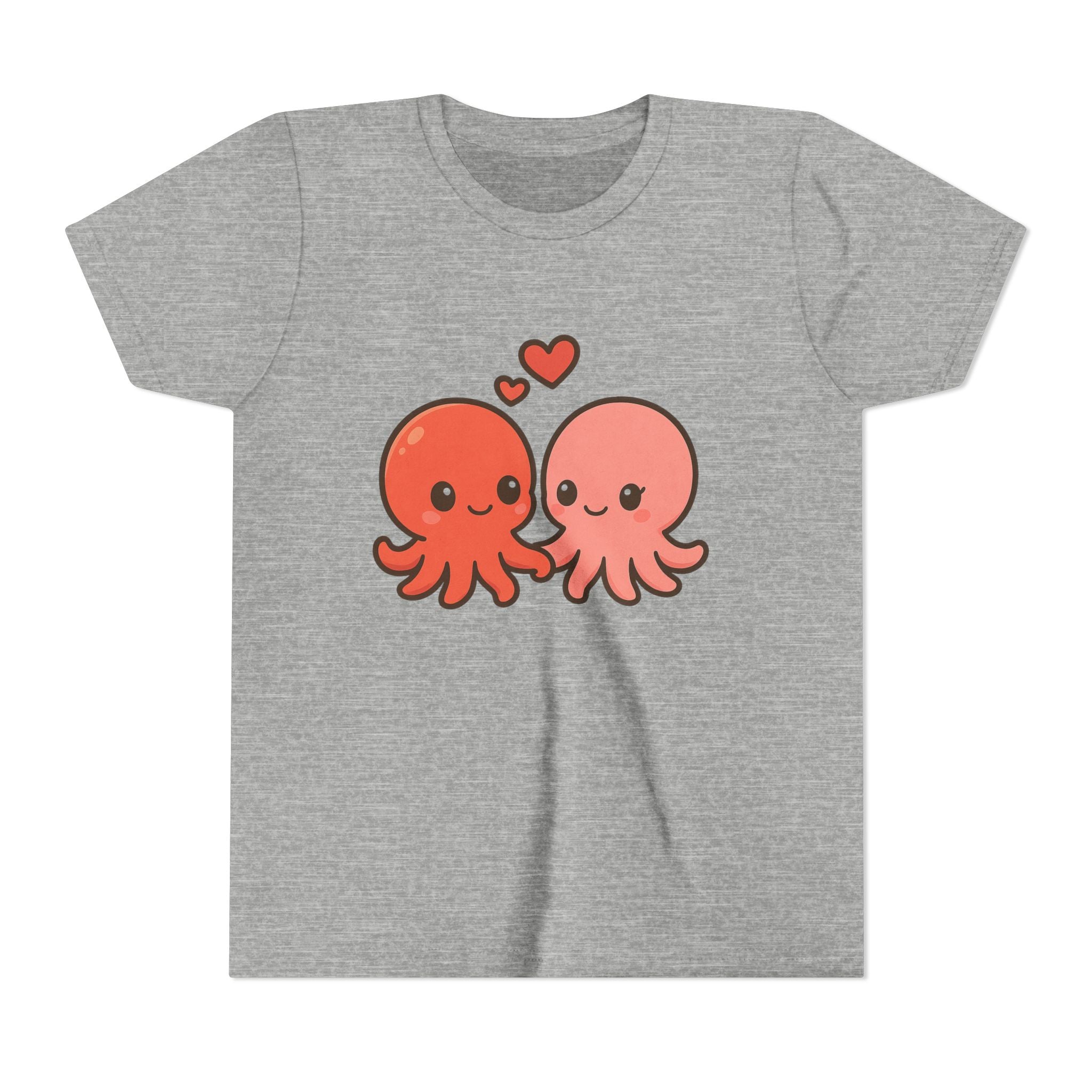 Cute Octopus Kids Tee – Kawaii Loving Octopus Graphic Youth T-Shirt