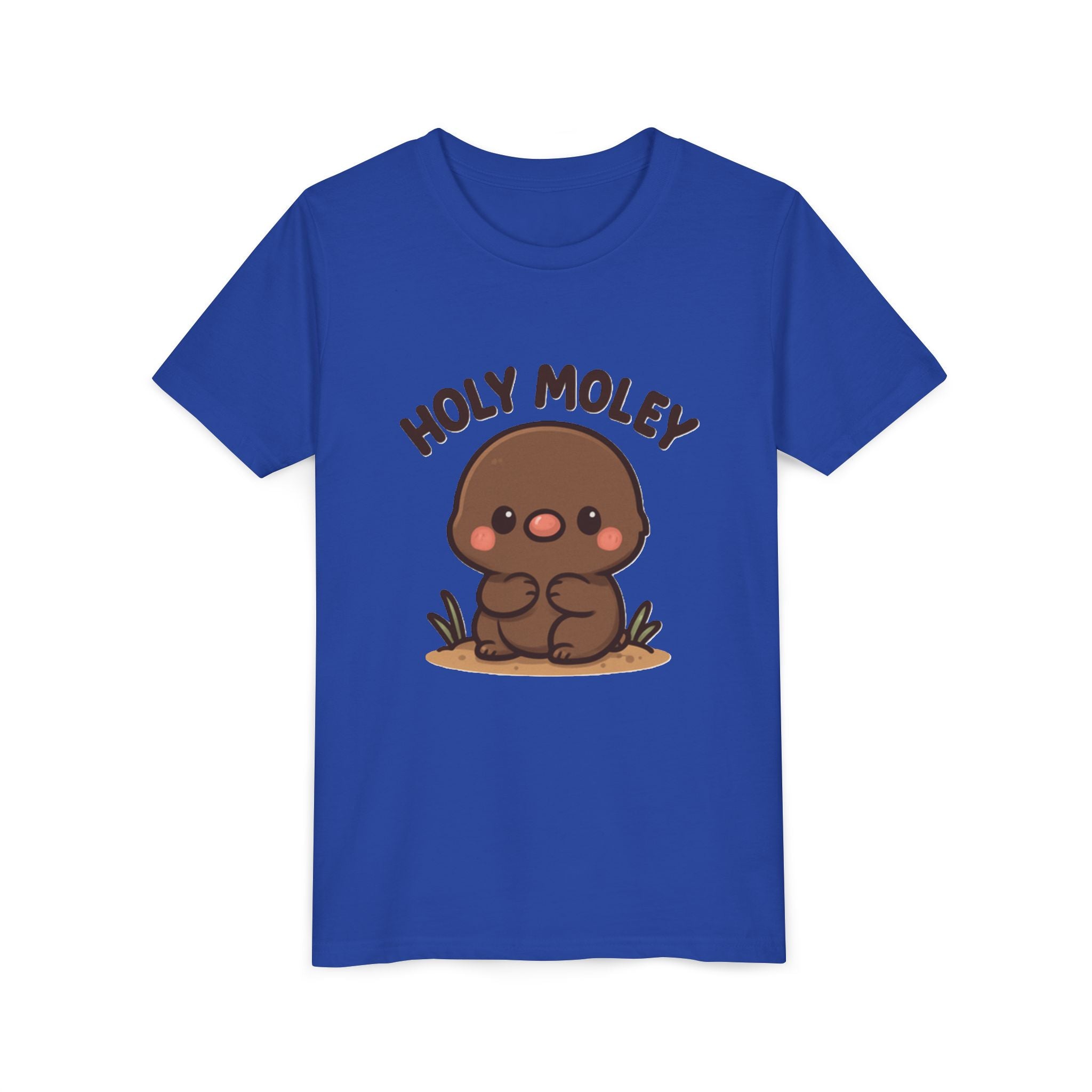 Holy Moley Kids Tee — Cute Cartoon Mole Youth Short Sleeve Shirt