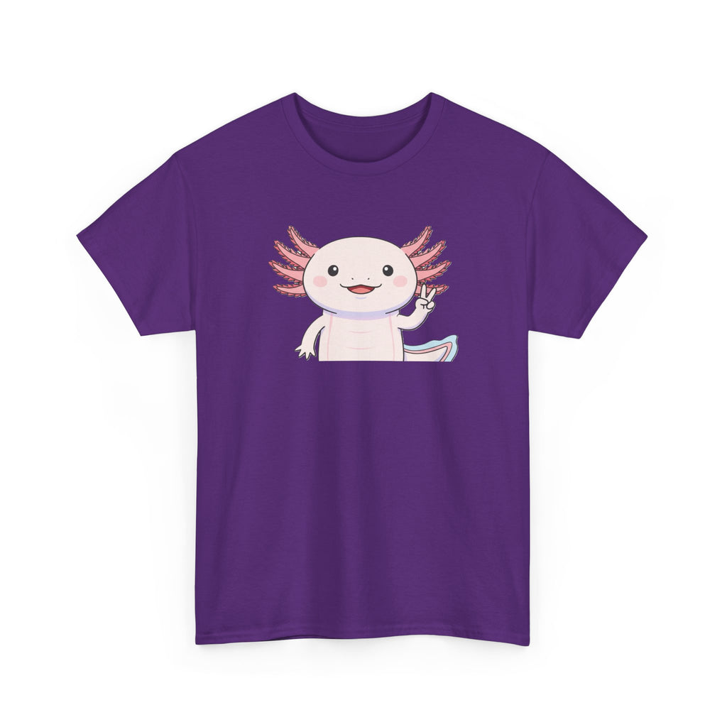 Axolotl Cute Cartoon T‑Shirt — Adorable Pink Axolotl Graphic Tee - Adult
