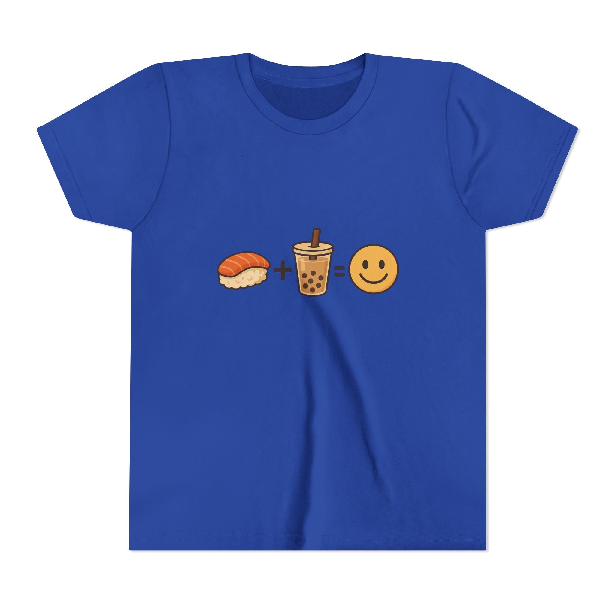 Youth Tee — Sushi + Bubble Tea = Happy Emoji Kids Shirt