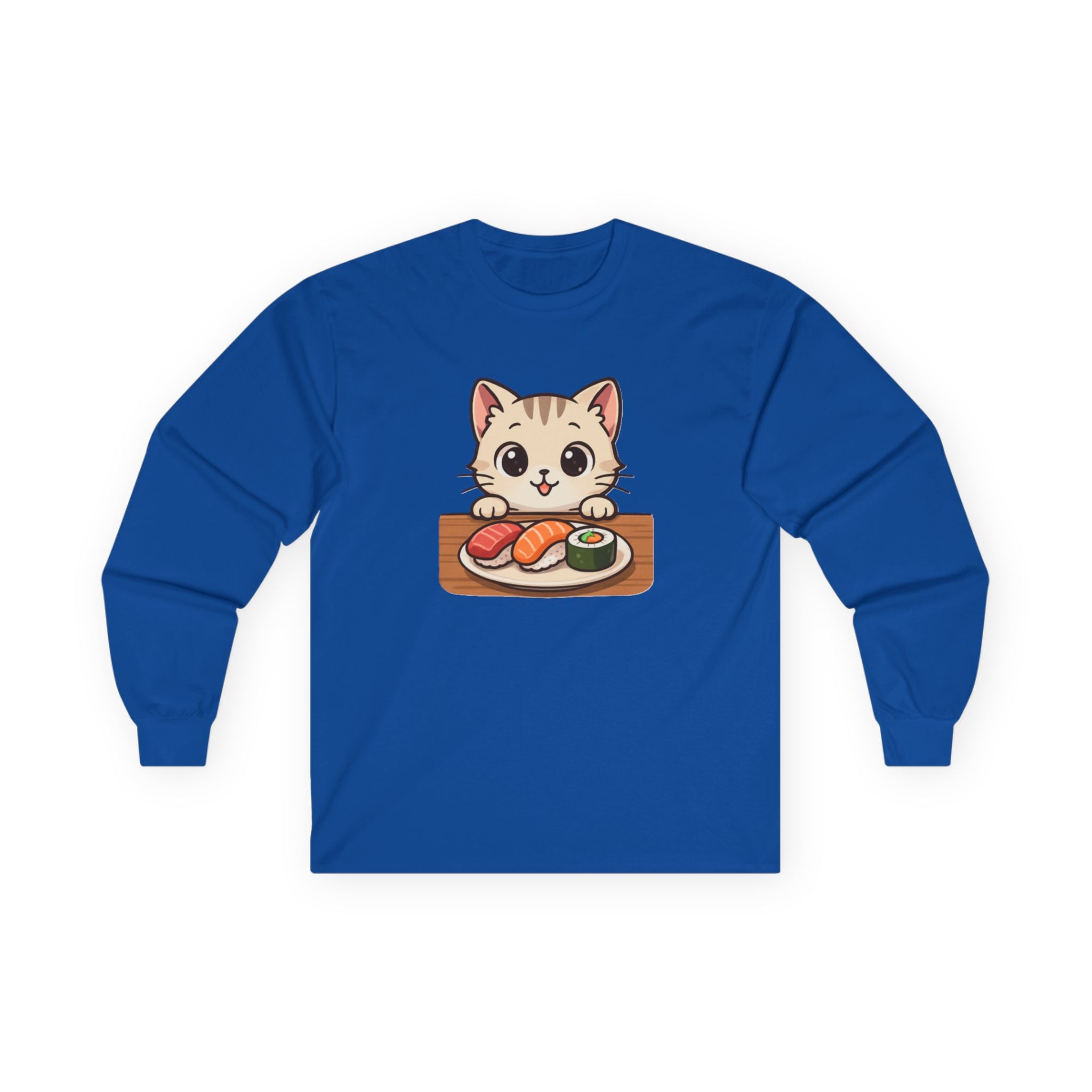 Cat Sushi Lover Long Sleeve Tee - Adult