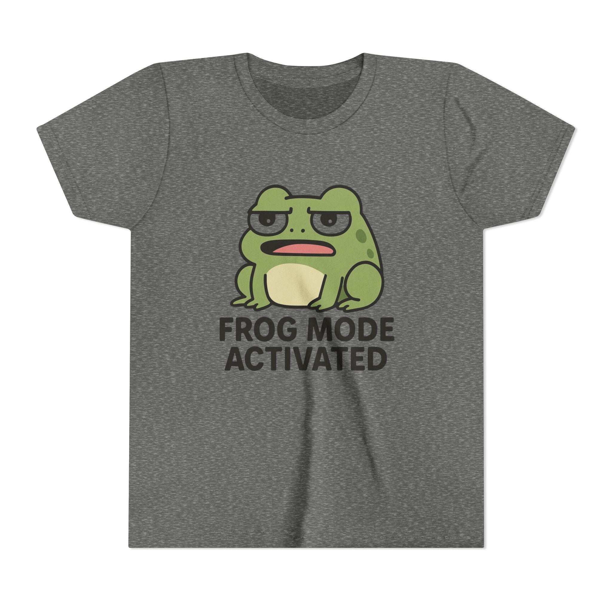Youth Tee — 'Frog Mode Activated' Cute Frog Graphic Shirt