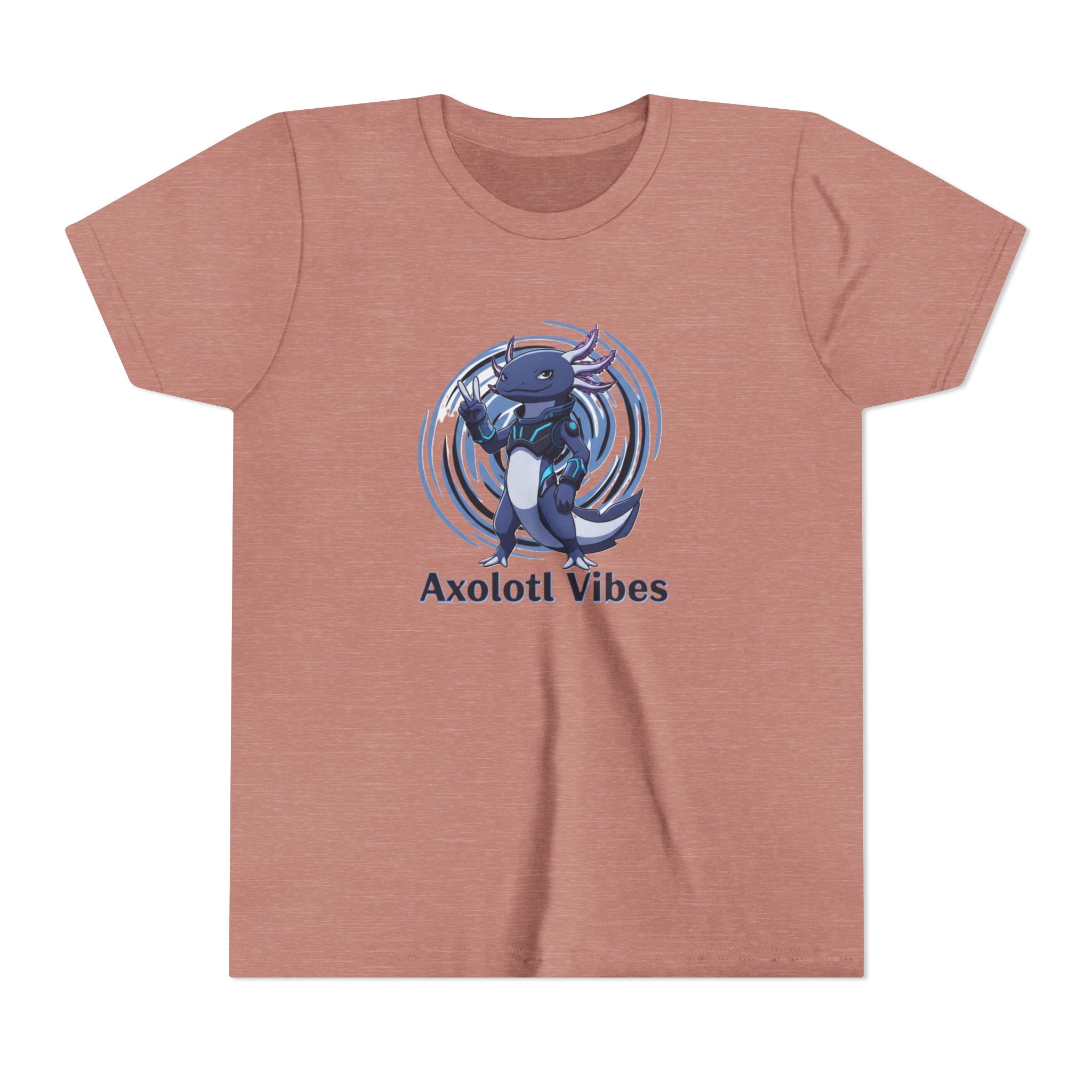 Youth Tee - 'Axolotl Vibes' Cute Axolotl Salamander Graphic Shirt - Kids