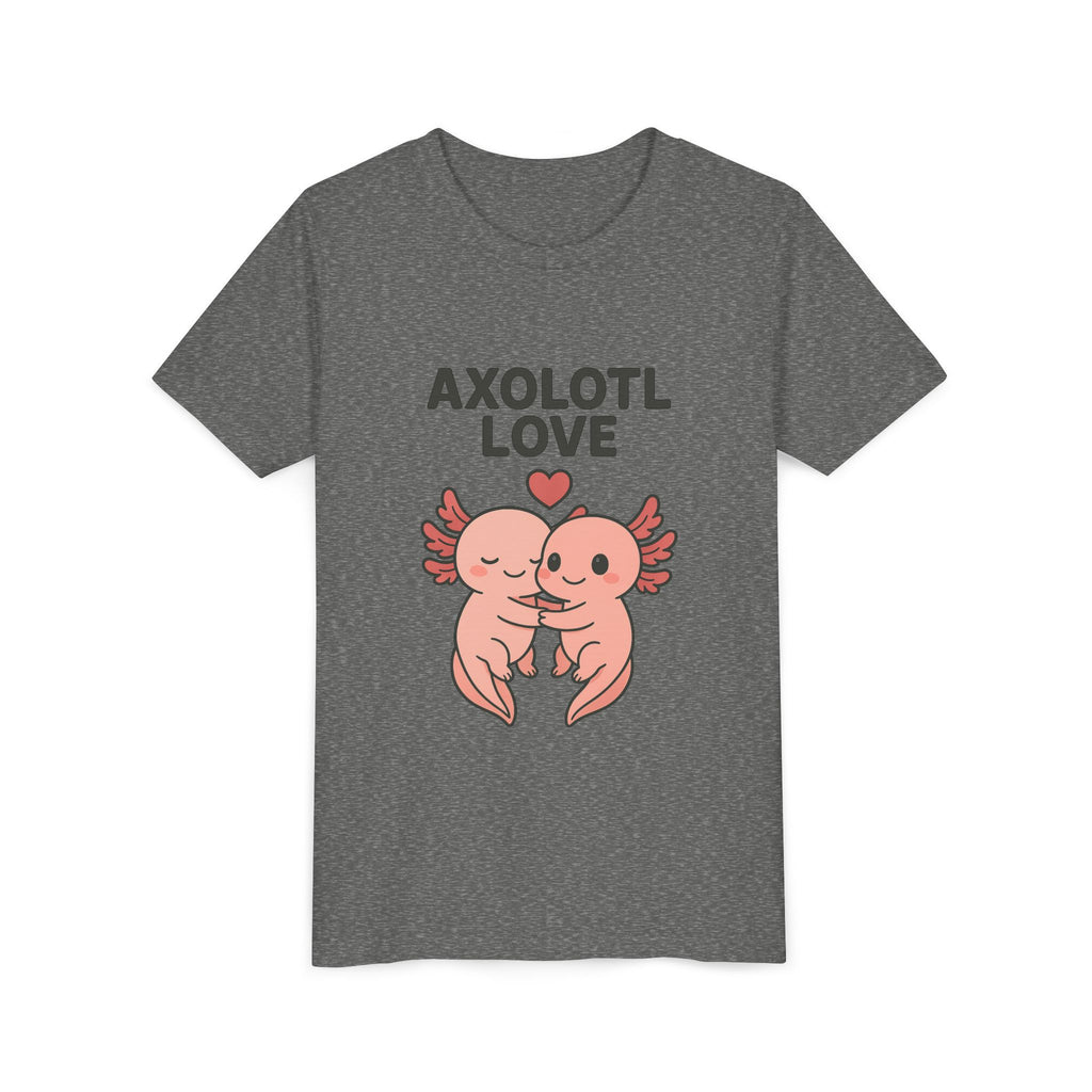 Axolotl Love Youth Tee – Cute Hugging Axolotl Salamander Kids Shirt - Kids