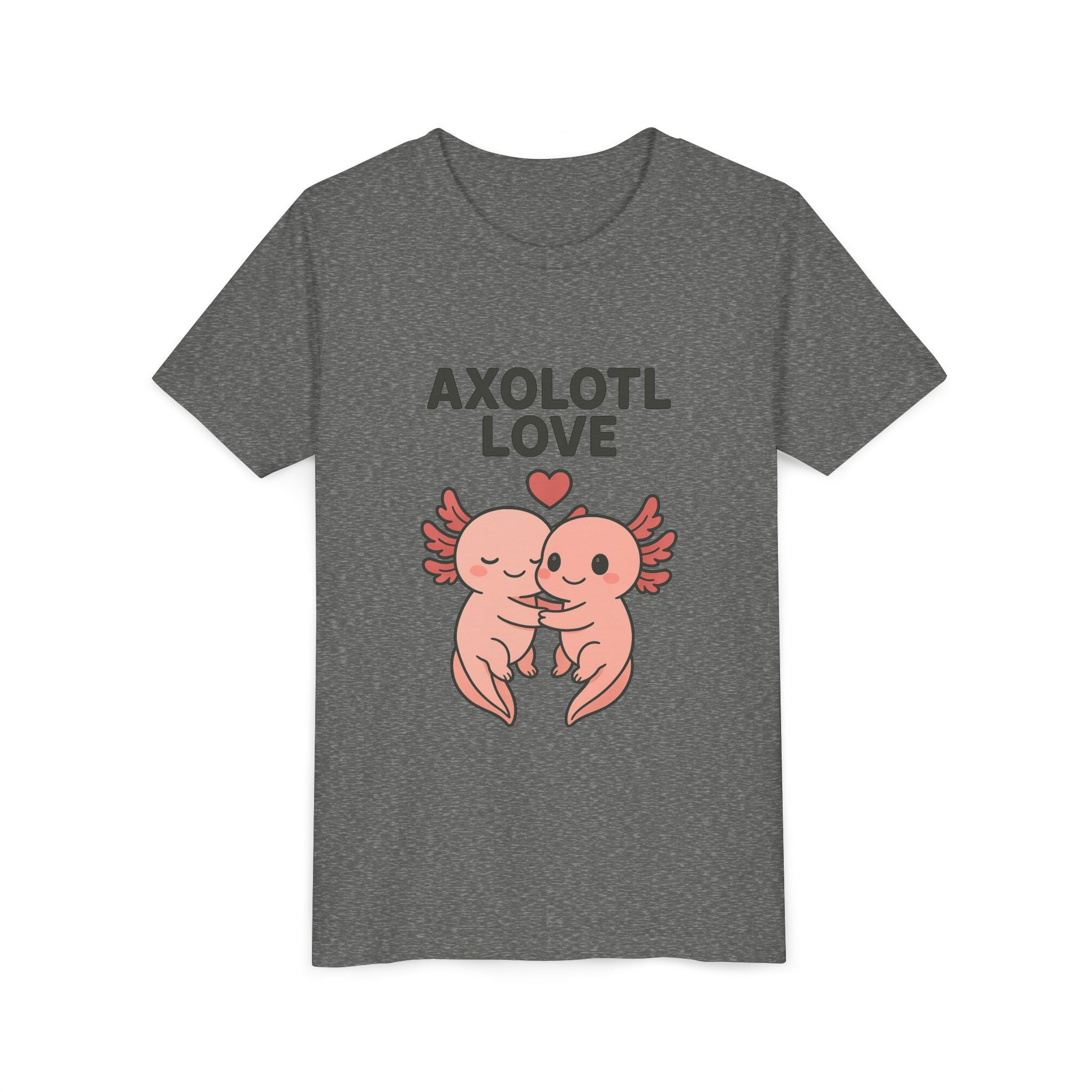 Axolotl Love Youth Tee – Cute Hugging Axolotl Salamander Kids Shirt - Kids