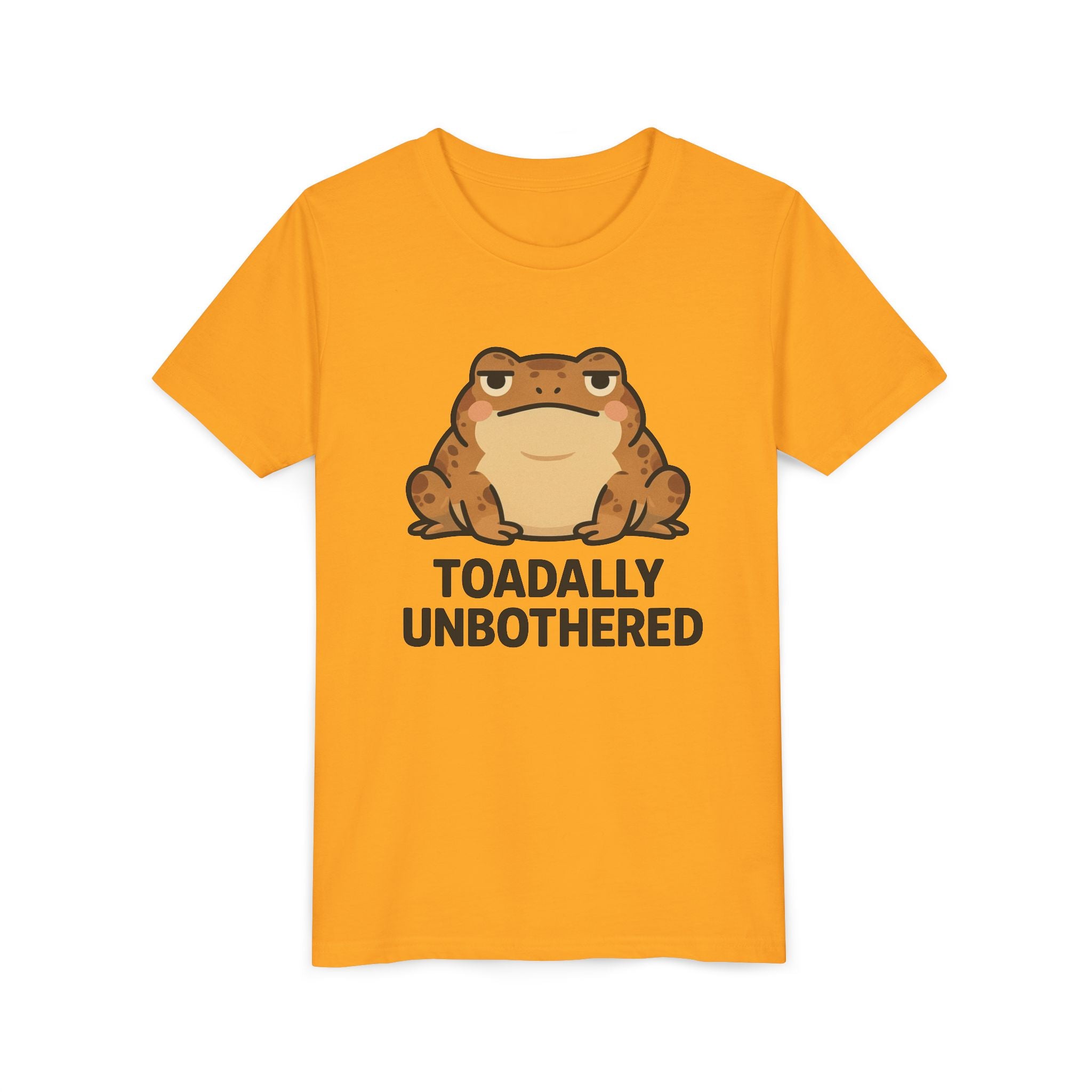 Youth Tee — 'Toadally Unbothered' Cute Frog Graphic Shirt for Kids