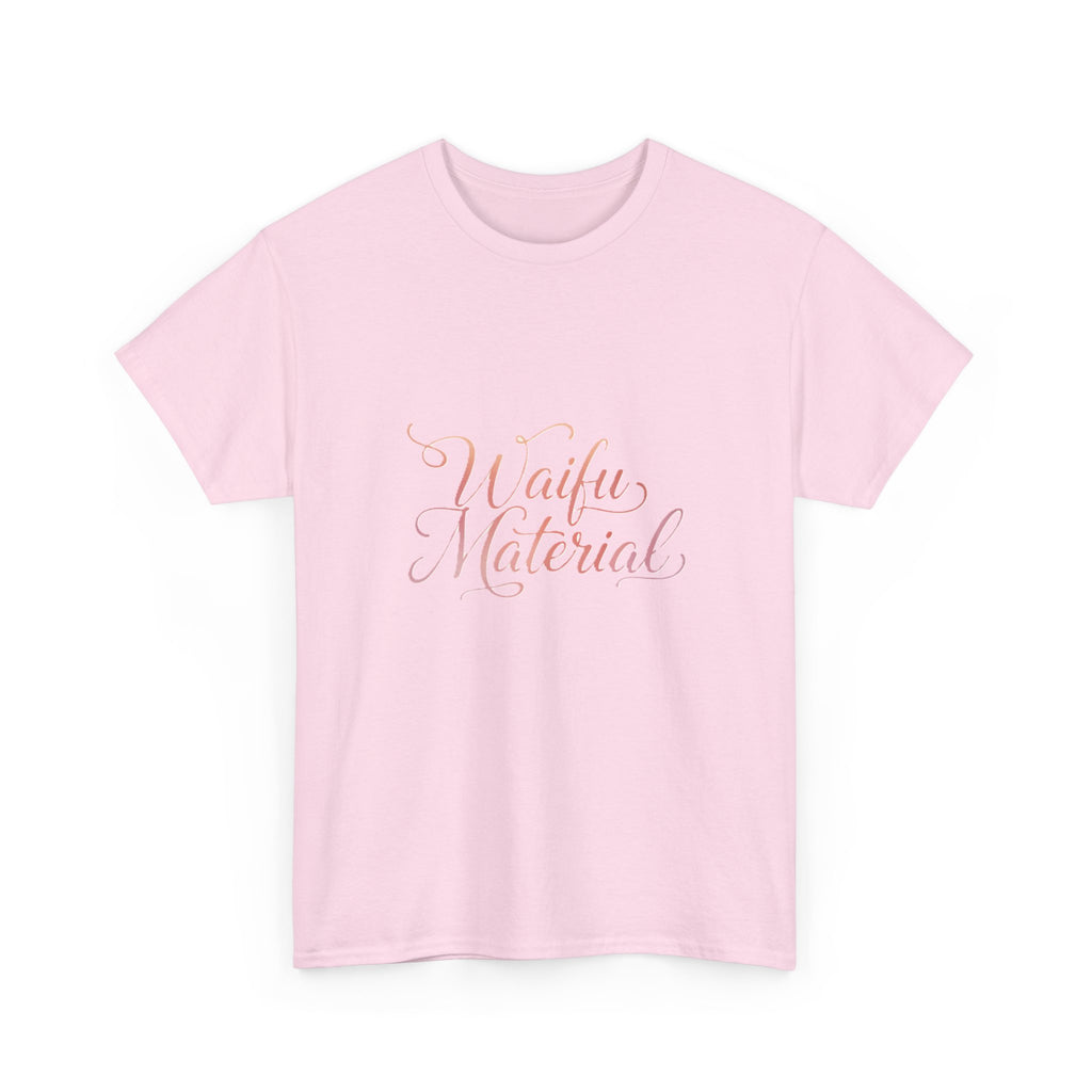 Waifu Material T-Shirt — Cute Pastel Script Anime Fan Tee - Adult