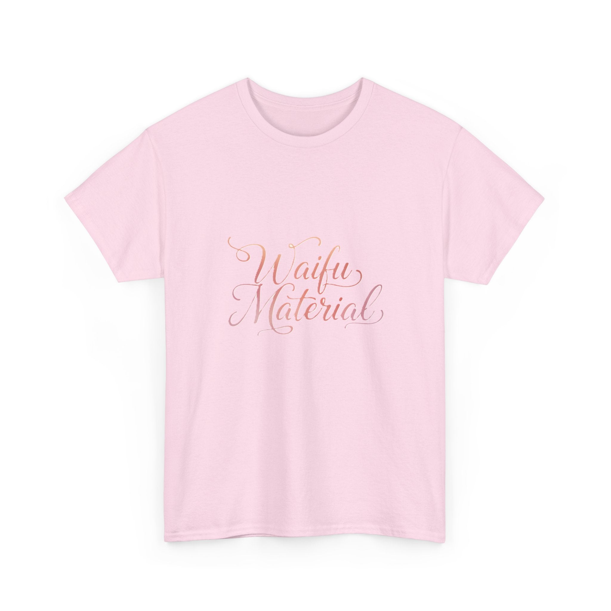 Waifu Material T-Shirt — Cute Pastel Script Anime Fan Tee - Adult