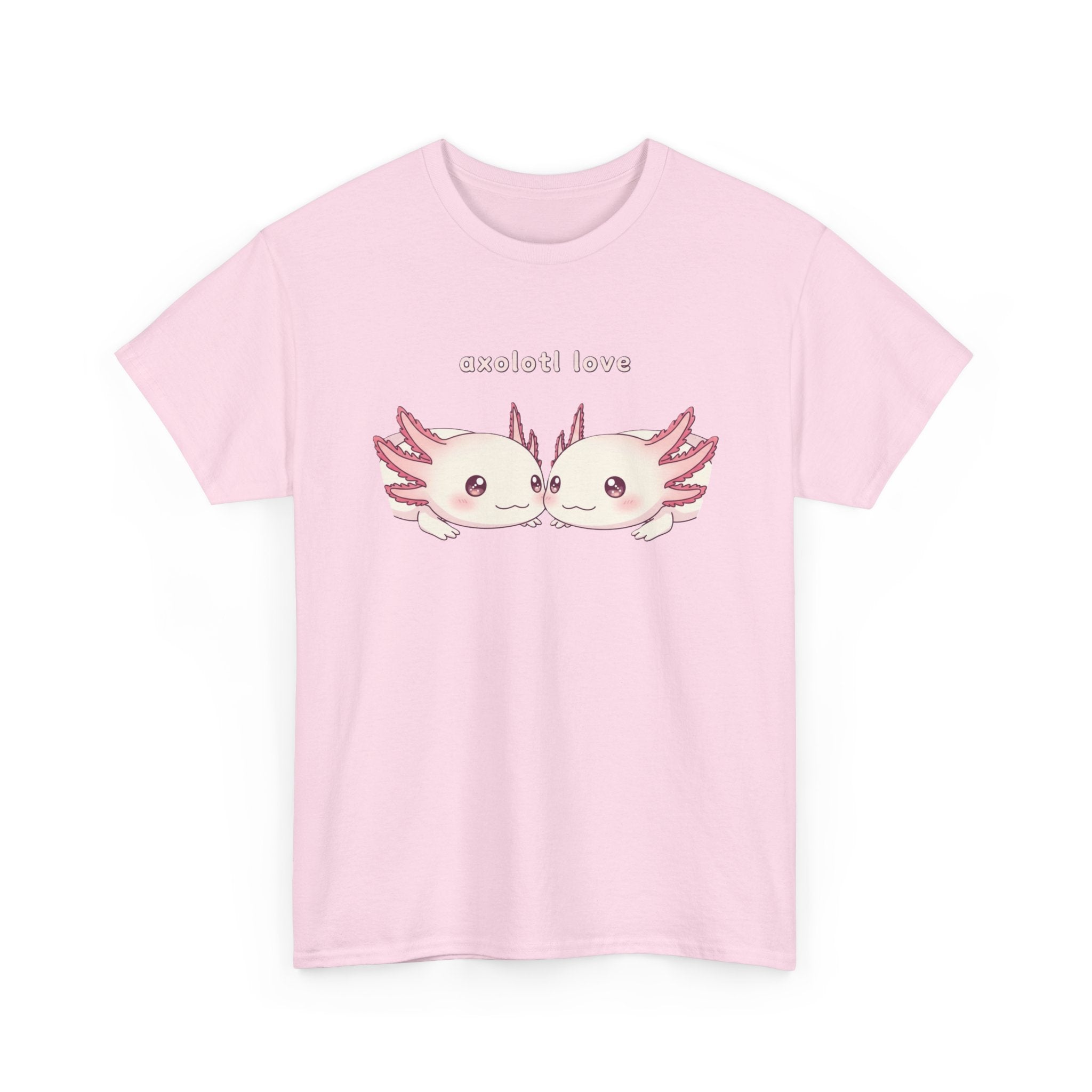 Axolotl Love T-Shirt — Cute Kissing Axolotls Graphic Tee - Adult