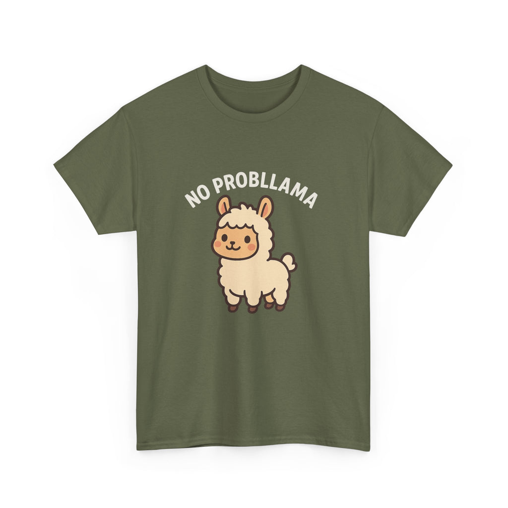T‑Shirt — Cute “No Probllama” Llama Graphic Tee - Adult