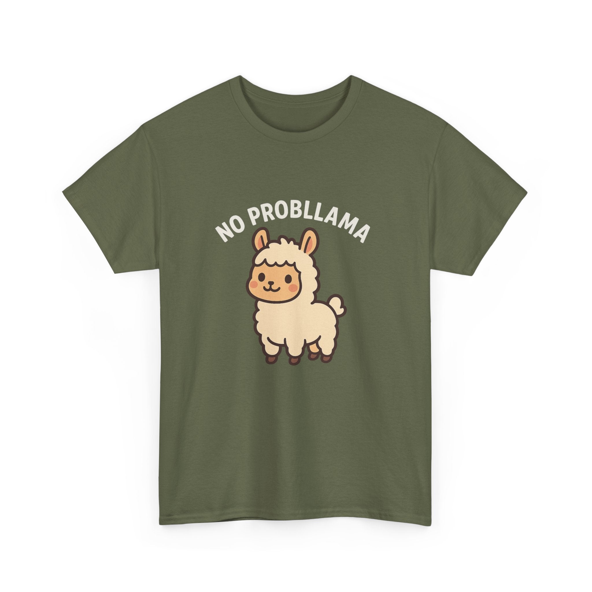 T‑Shirt — Cute “No Probllama” Llama Graphic Tee - Adult