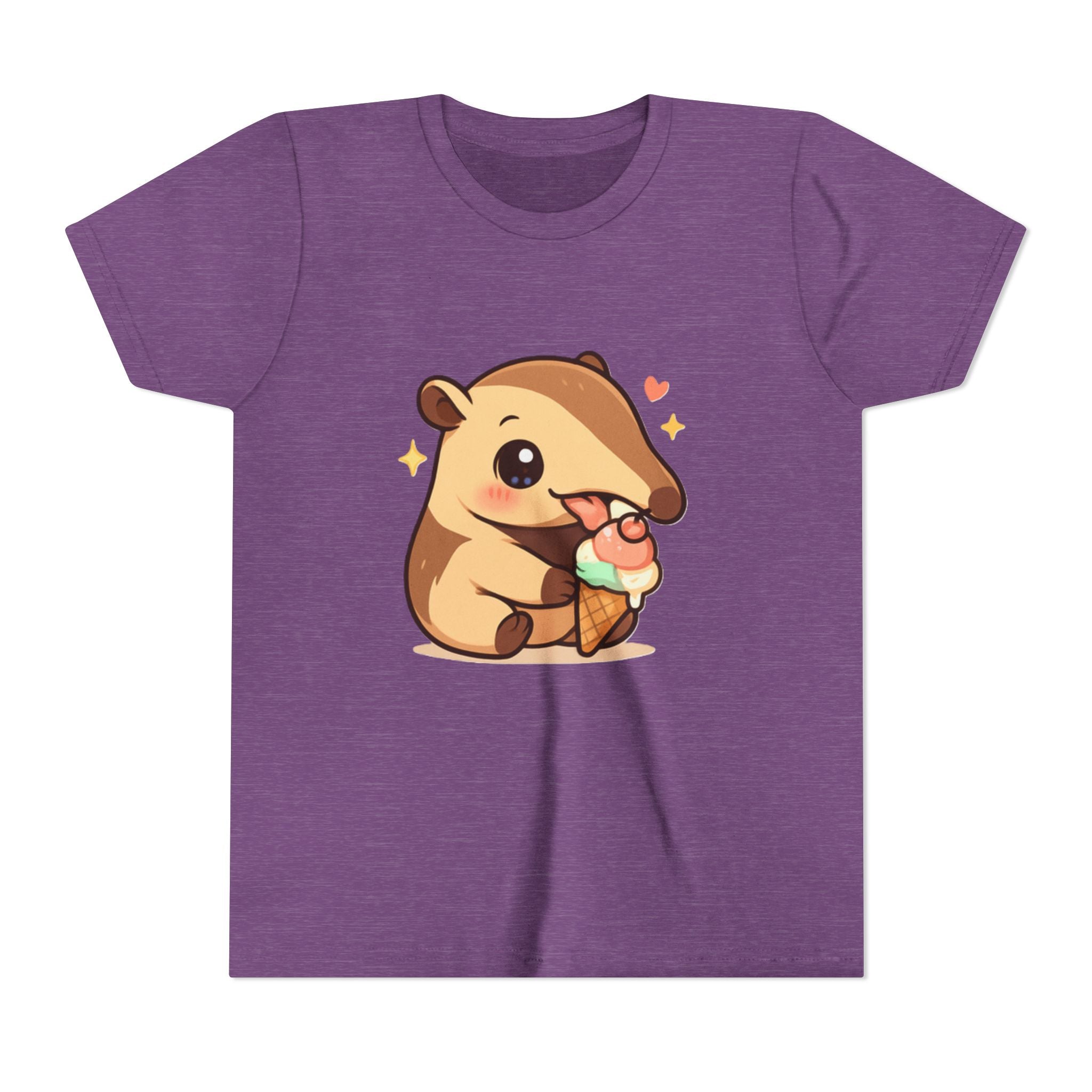 Cute Anteater Kids Tee – Kawaii Anteater Eating Ice Cream T-Shirt for Toddlers & Children